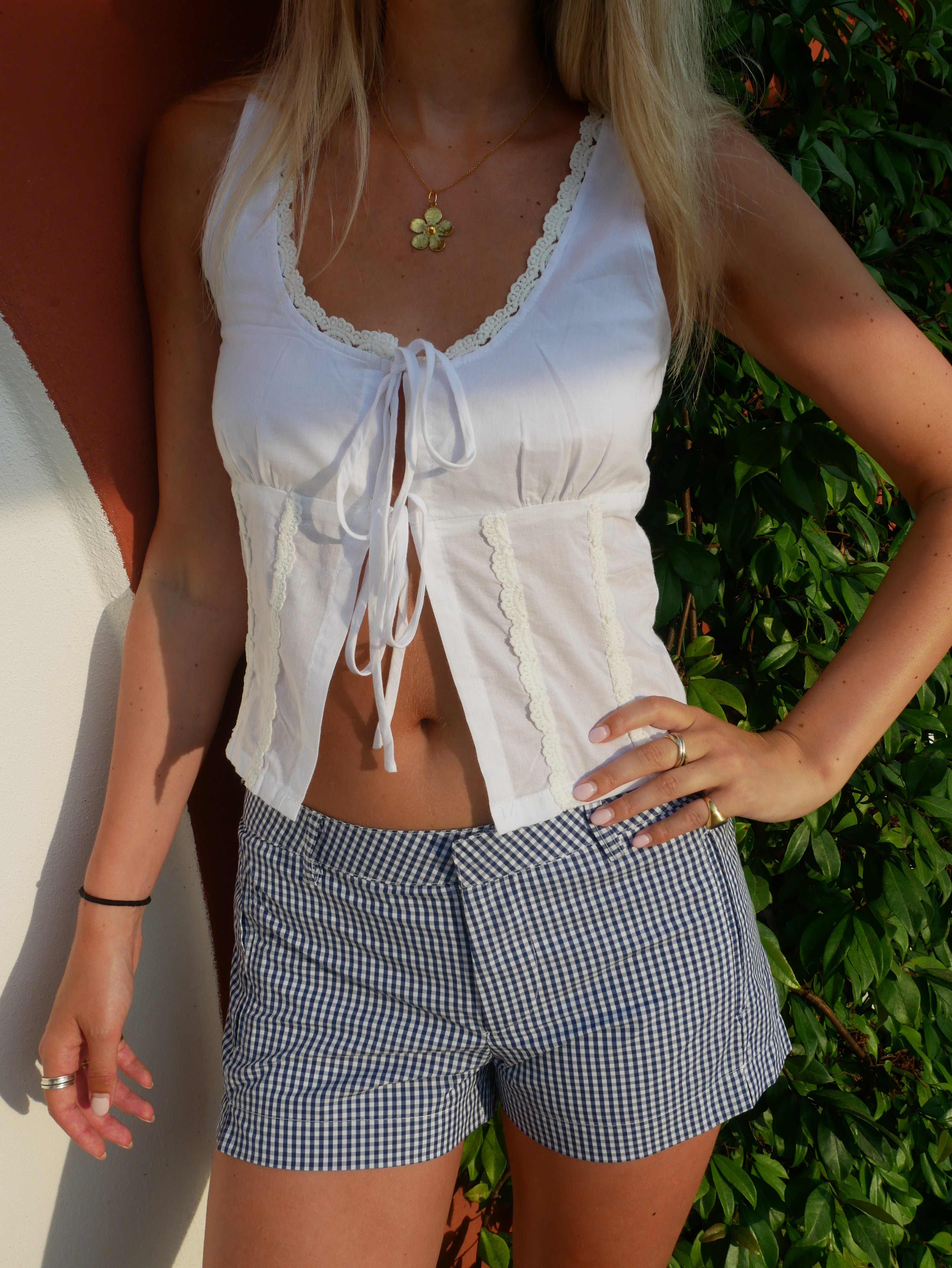 Polly Shorts - Blue Gingham