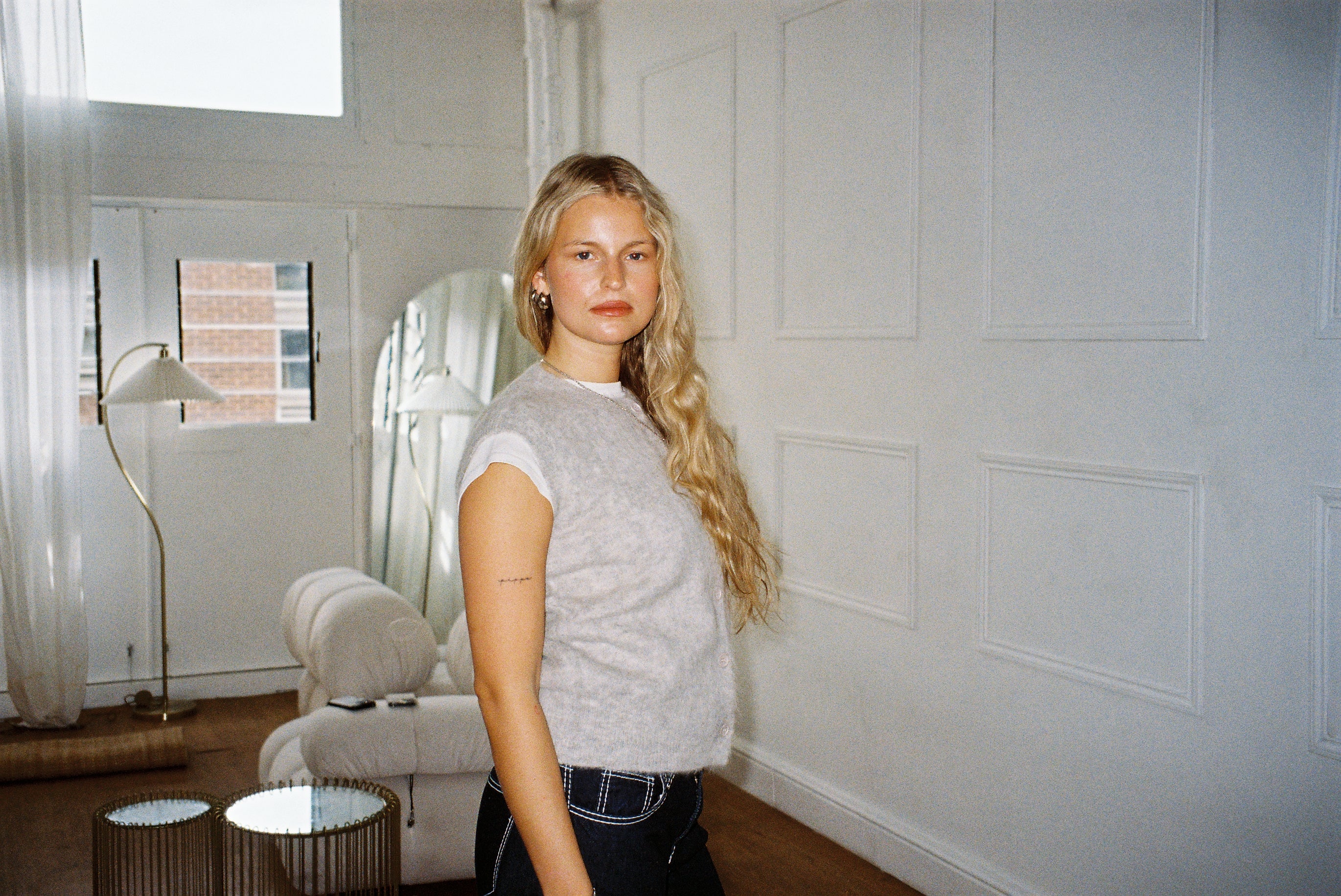 Knit Vest - Light Grey