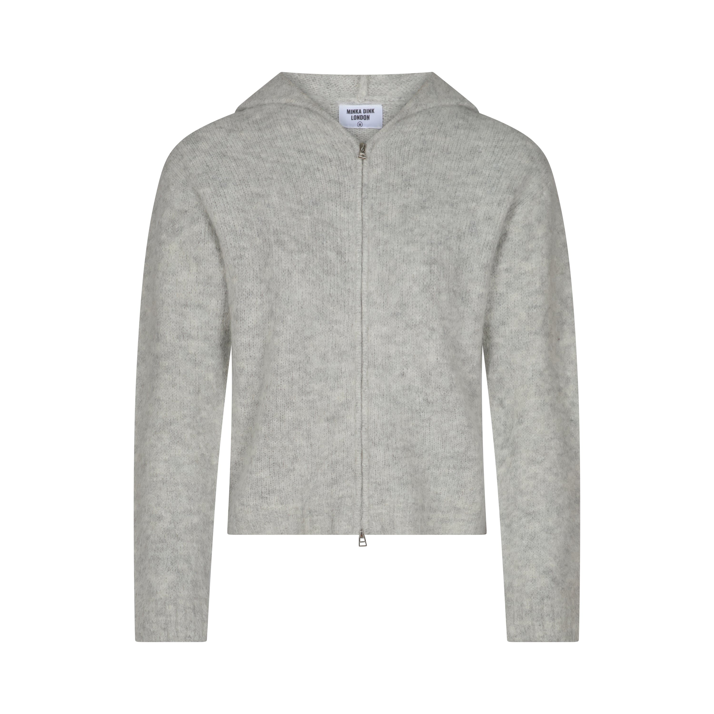 Dual Zip Hoodie - Light Grey