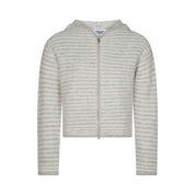Dual Zip Hoodie - Grey Stripe