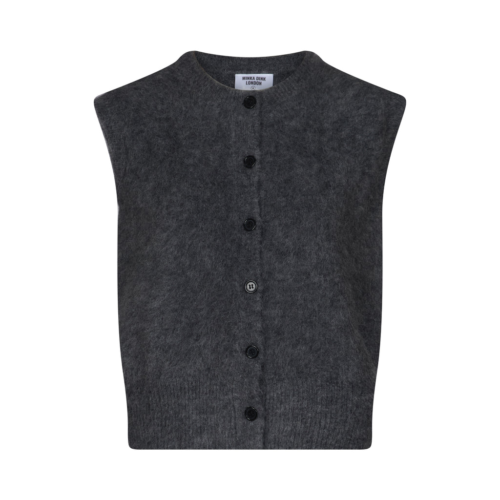 Knit Vest - Dark Grey