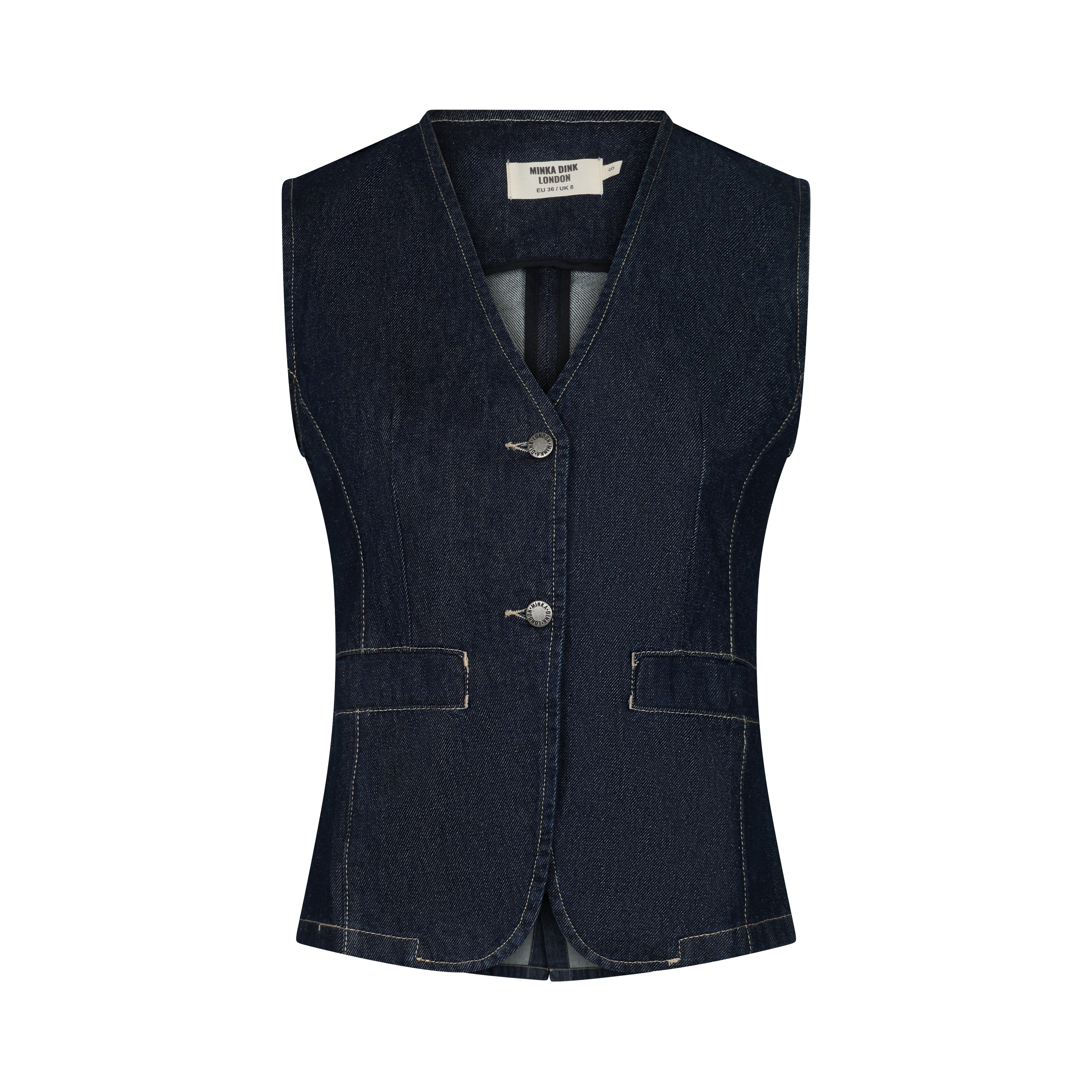The Hani Waistcoat - Dark Wash