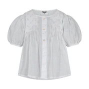The Poppy Blouse - White & Lilac