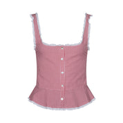 The Lola Top - Red Gingham
