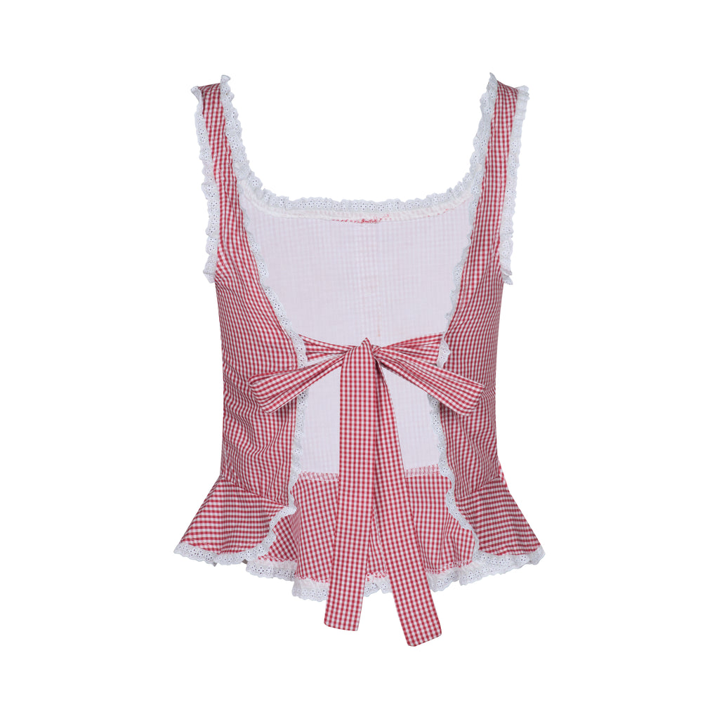 Lola Top - Red Gingham