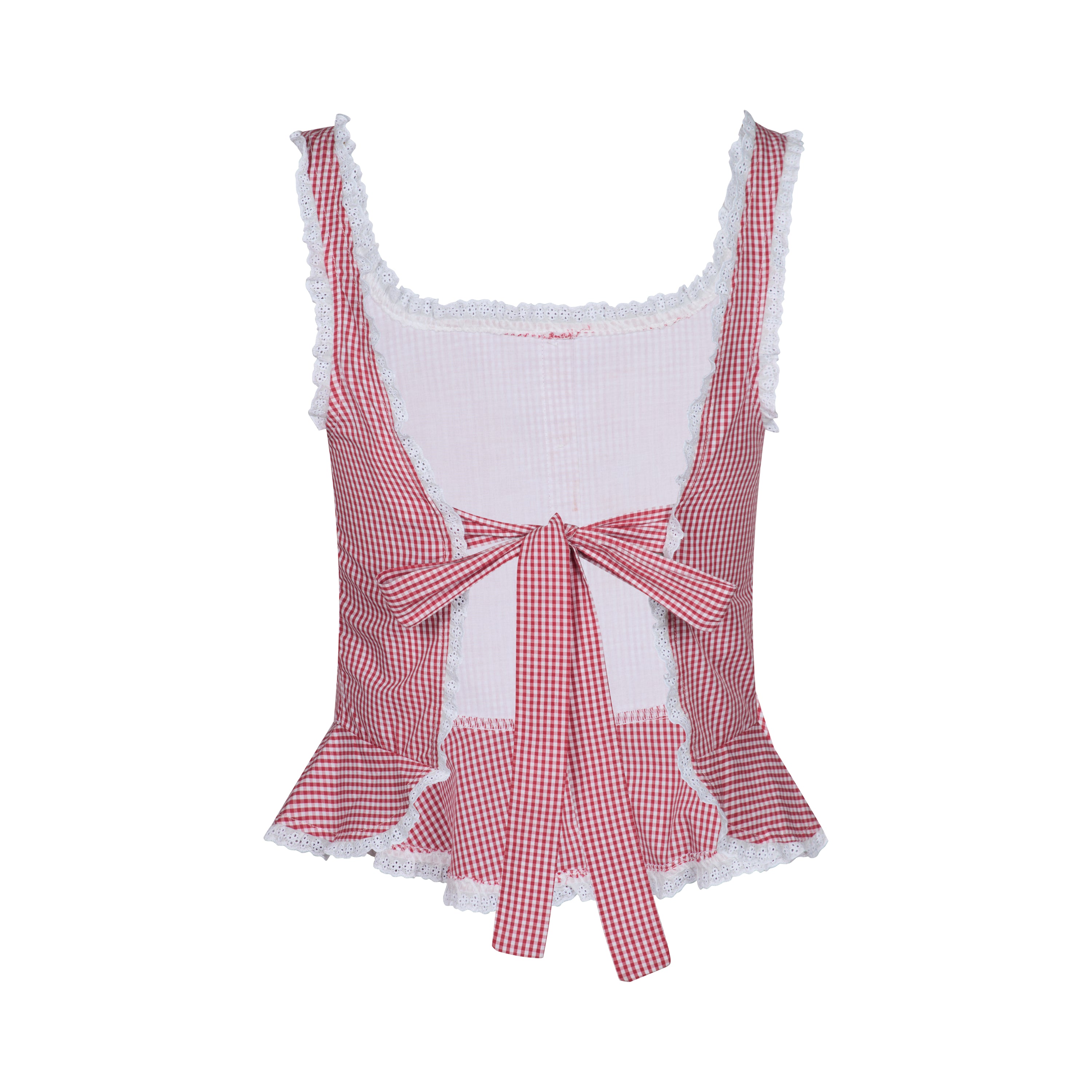 The Lola Top - Red Gingham