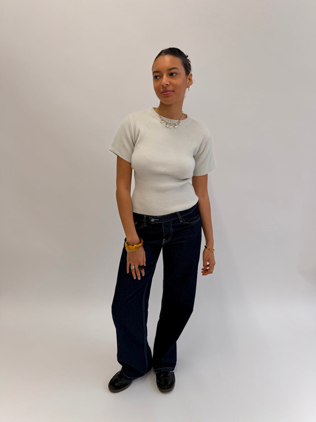 Sofie Knit Top - Duck Egg