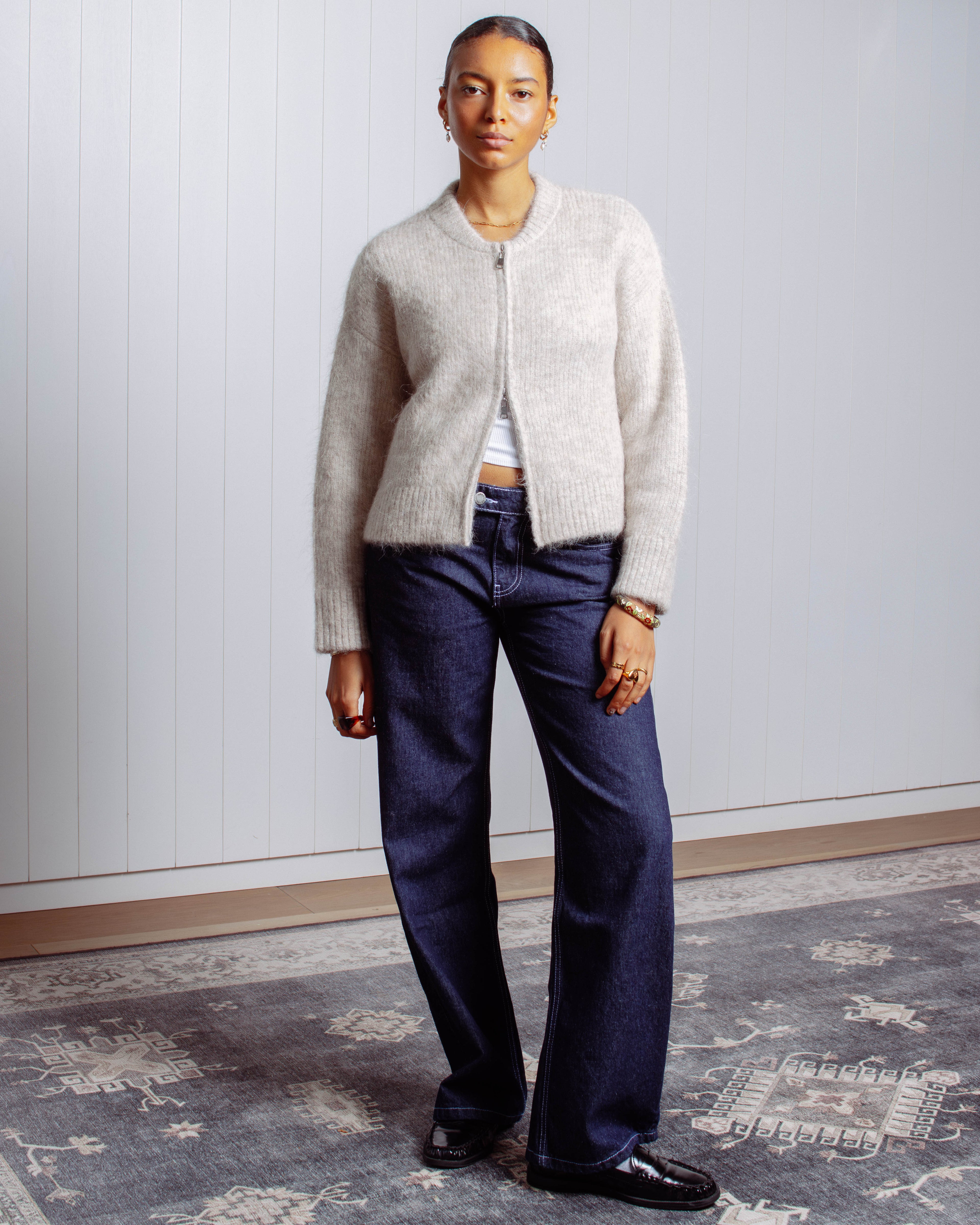 Dual Zip Bomber - Beige