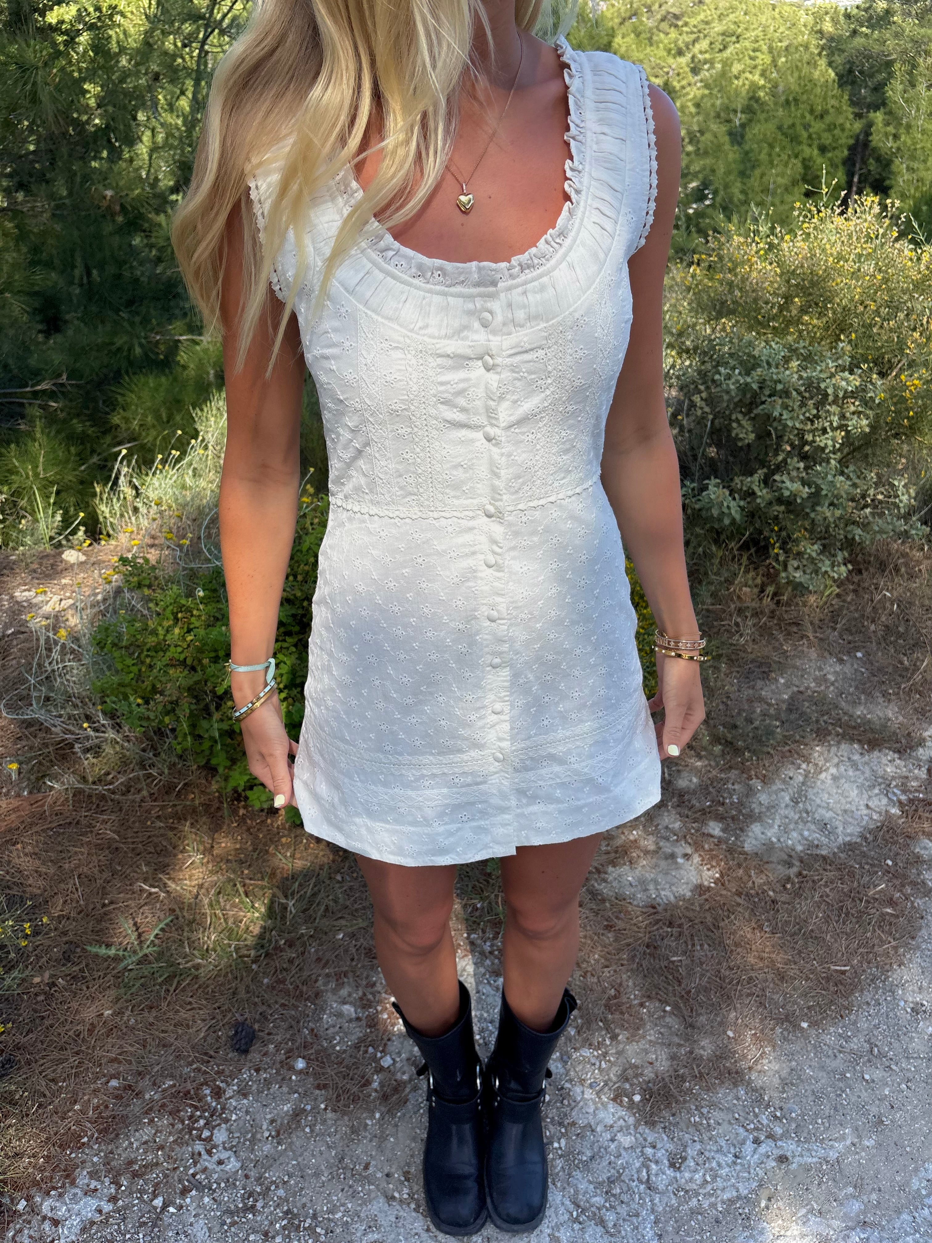 Delia Dress - White