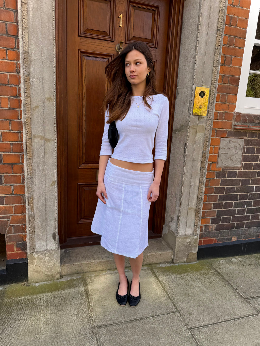 Lyra Midi Skirt - White