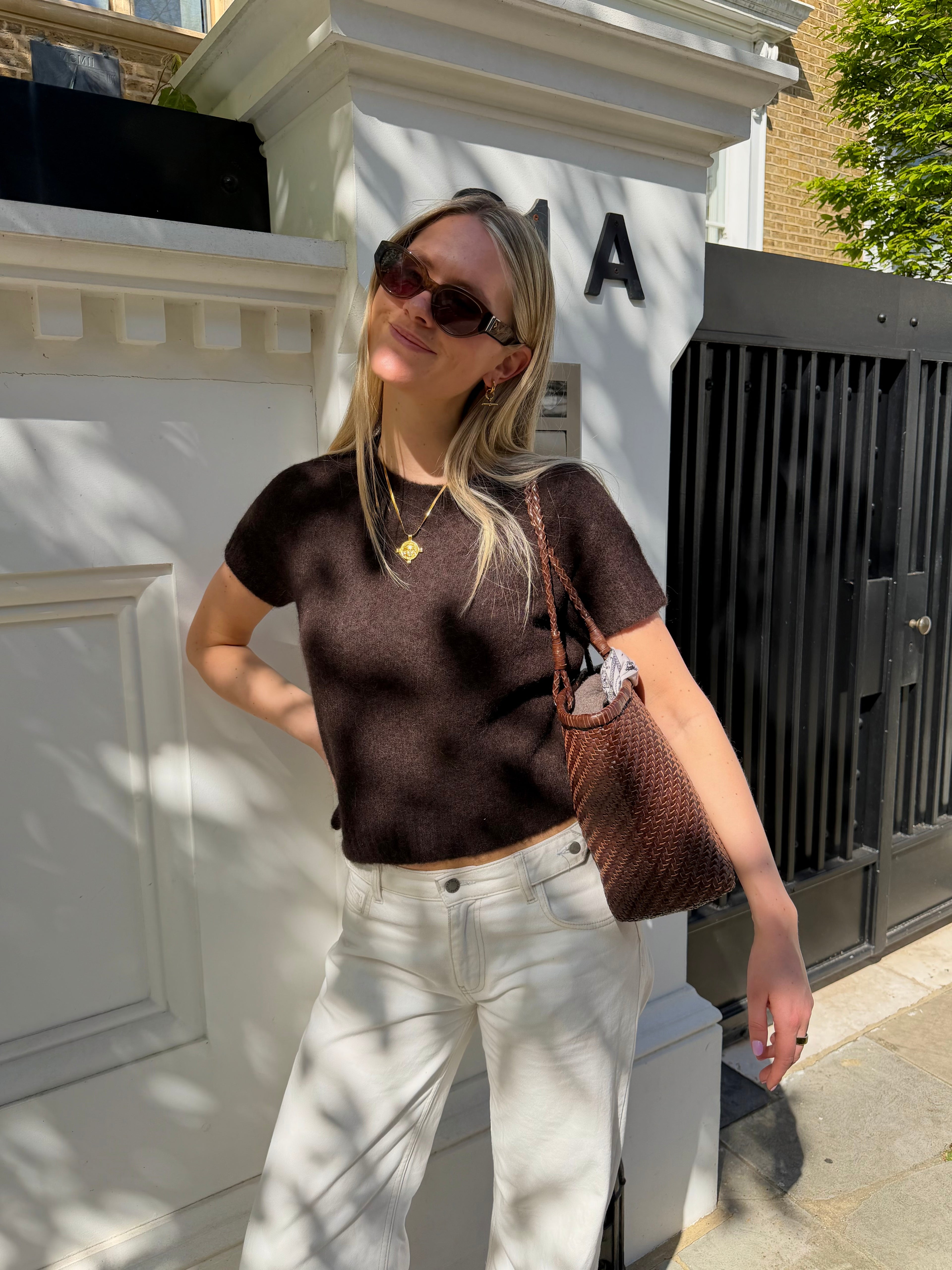 The Short Sleeve Knit - Chocolate