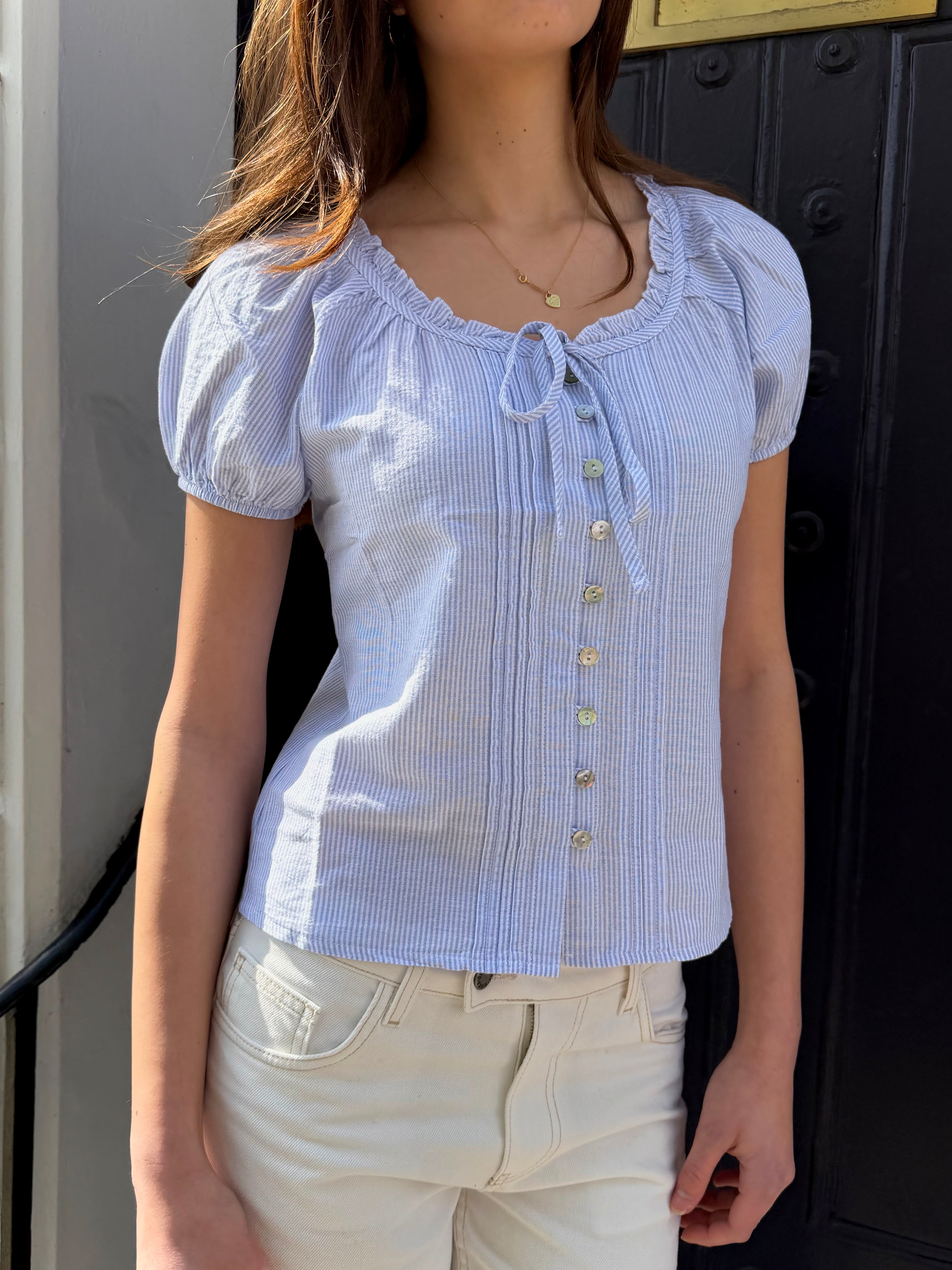 Elodie Blouse - Blue stripe