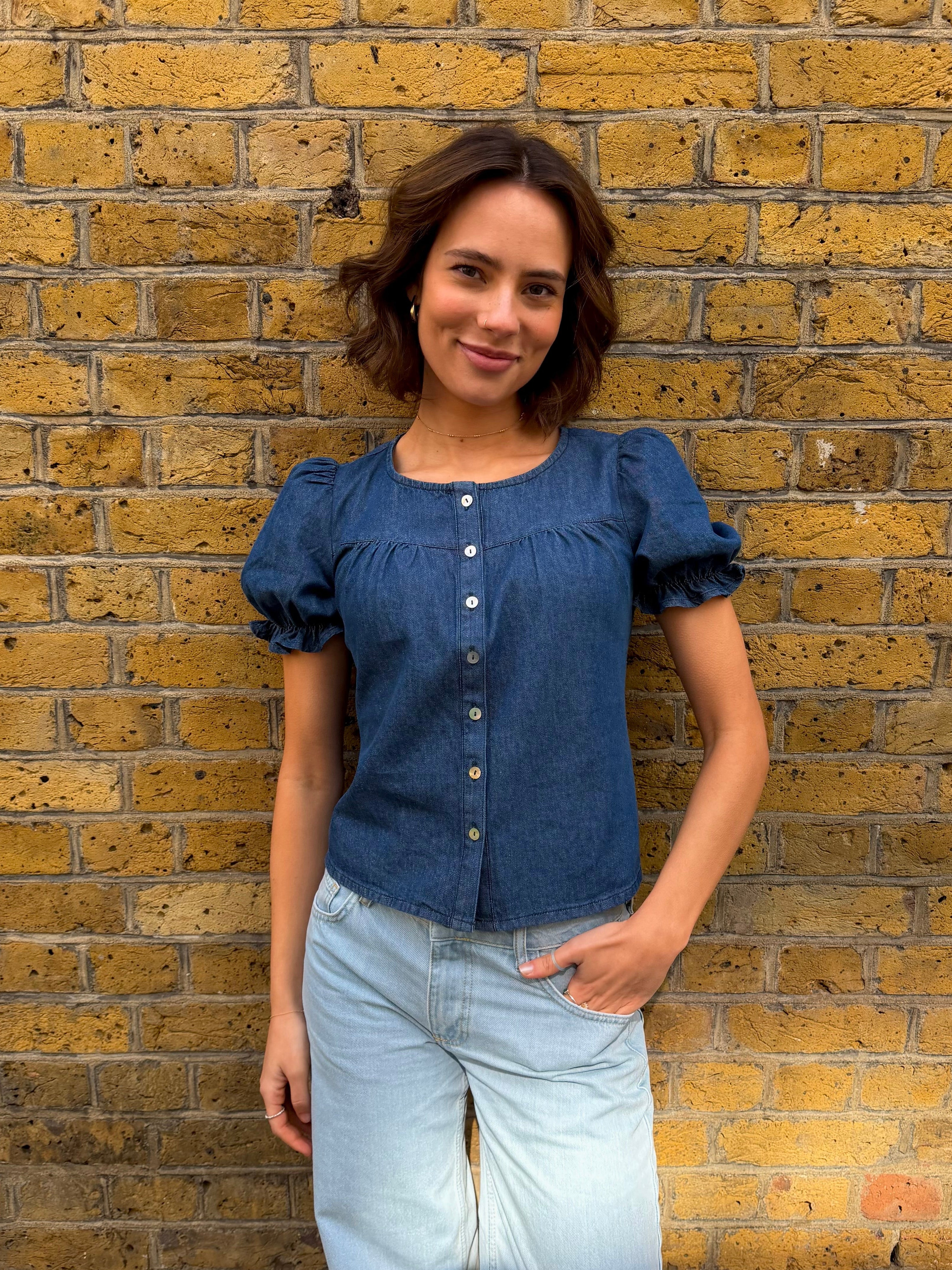 Perdie Blouse - Indigo