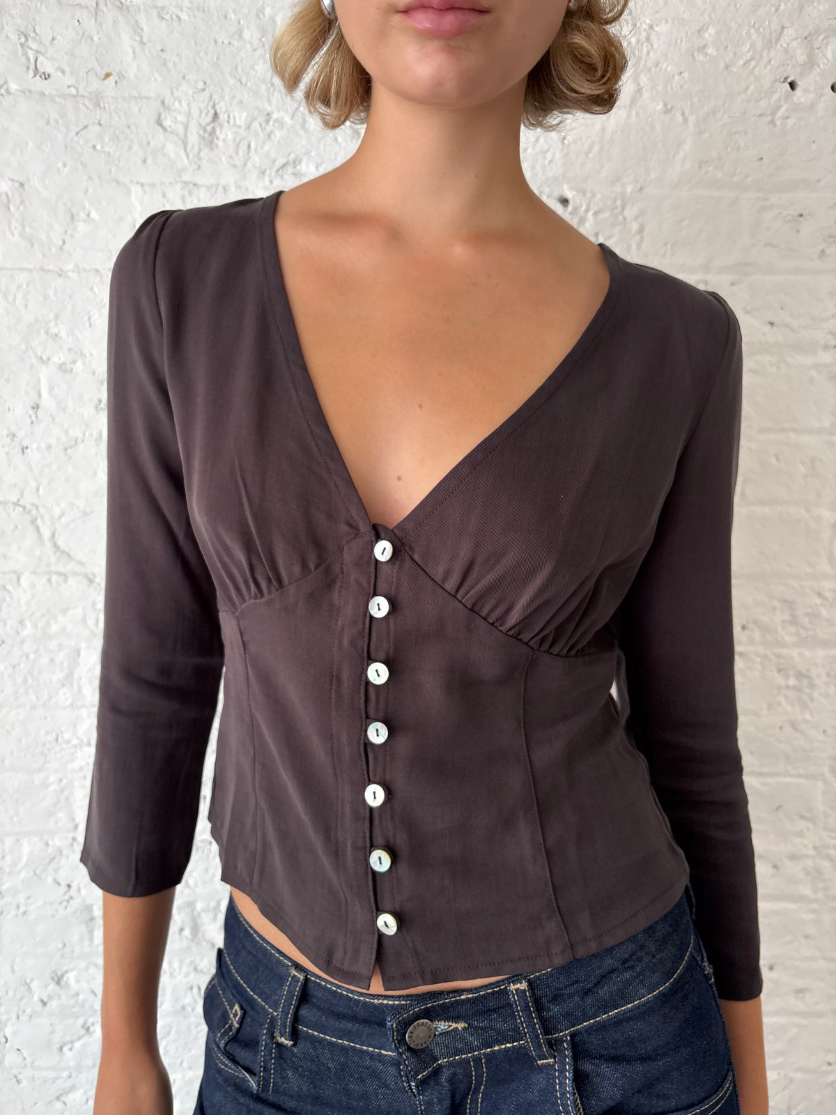 Gaia Blouse - Brown