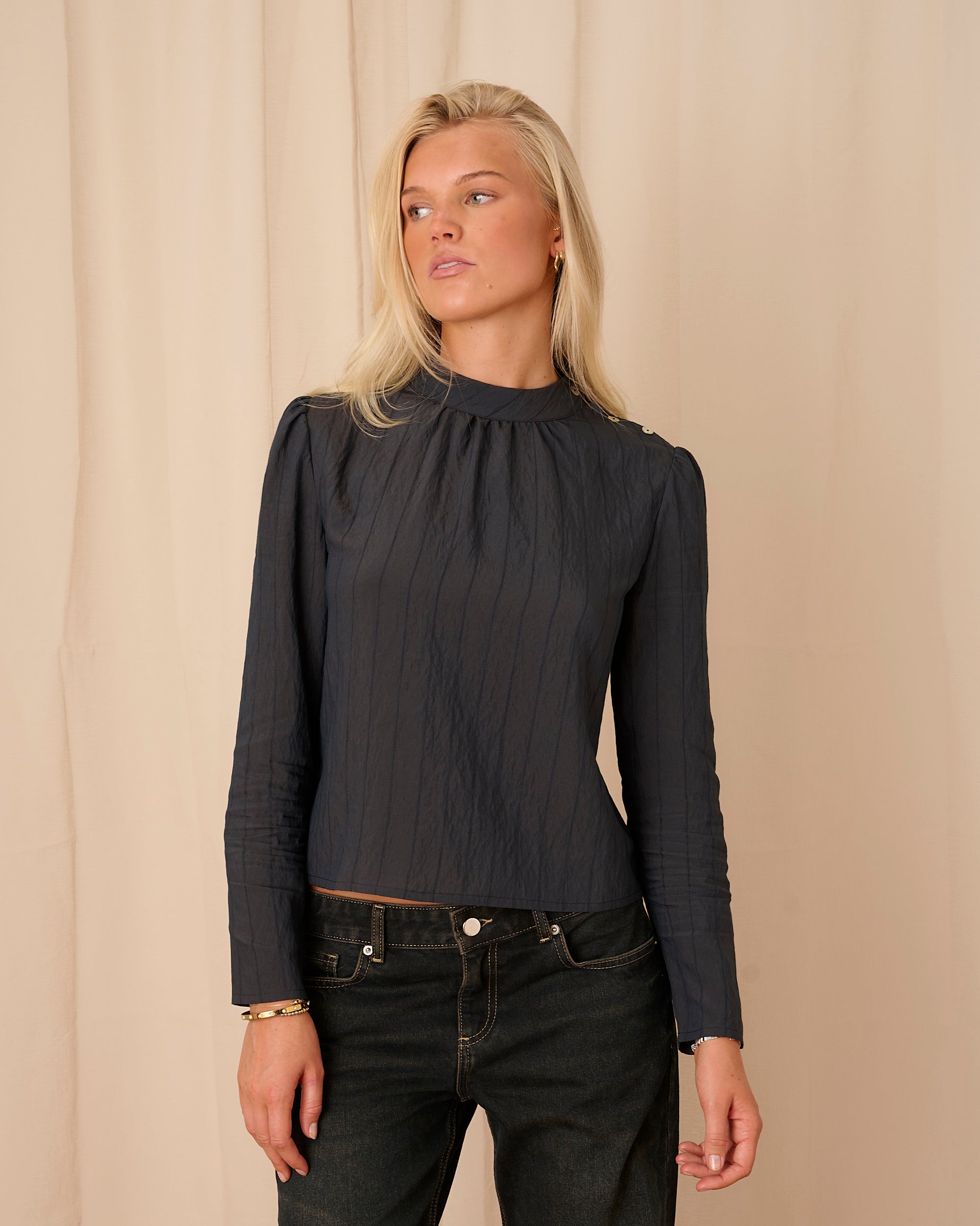 Bria Blouse - Navy