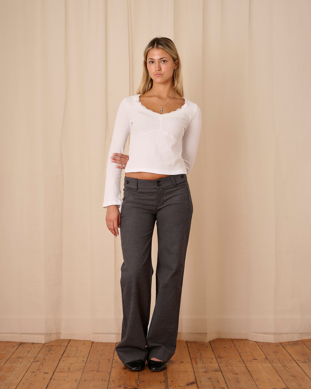 Romy Trousers - Grey Check