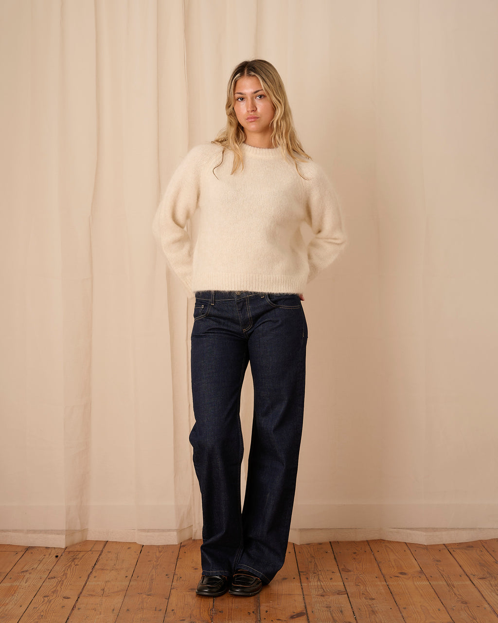Florence Crew Neck Jumper - Cream