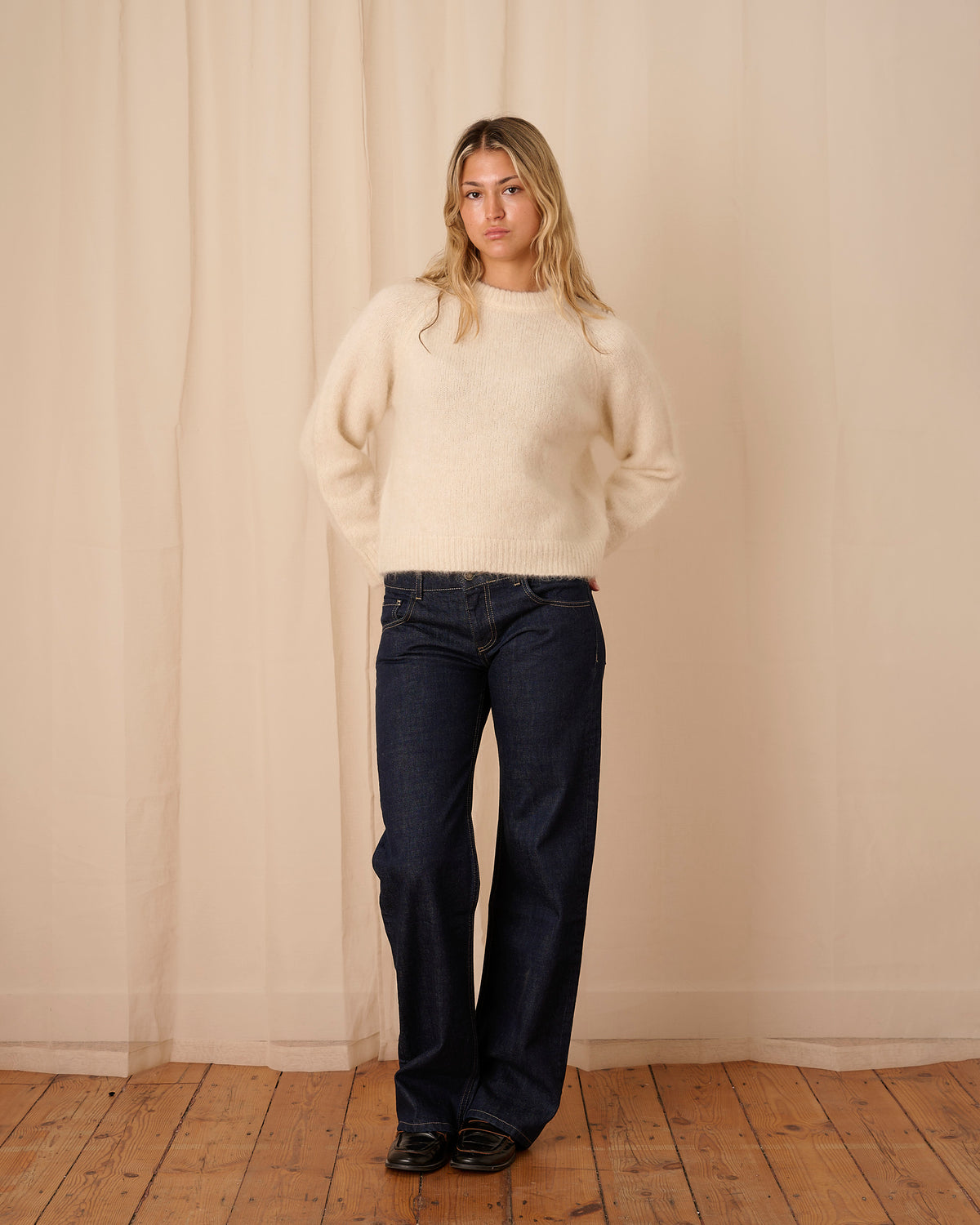 Florence Crew Neck Jumper - Cream
