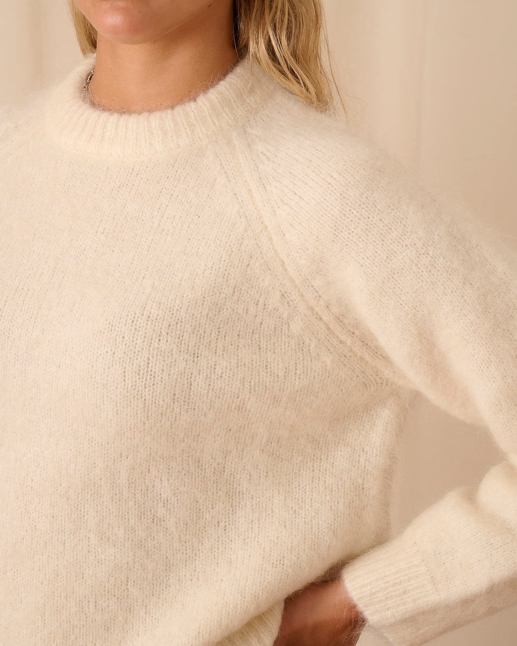 Florence Crew Neck Jumper - Cream