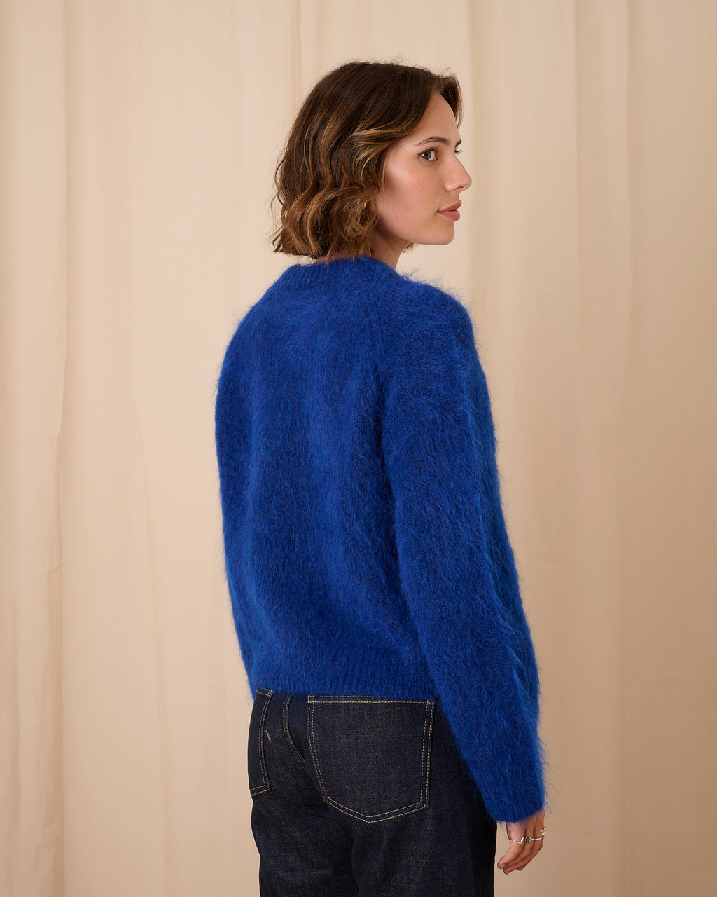 Florence Crew Neck Jumper - Cobalt