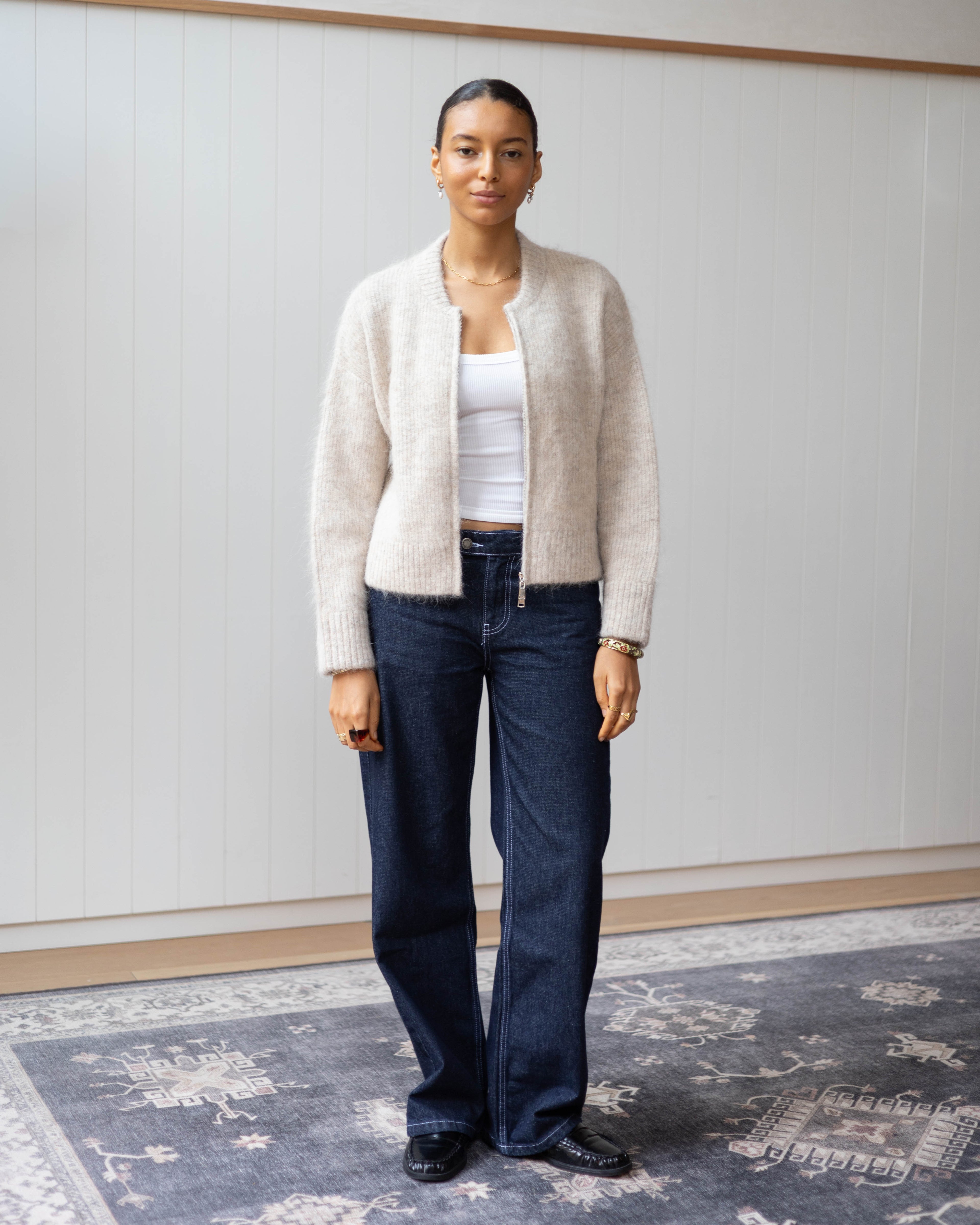 Dual Zip Bomber - Beige