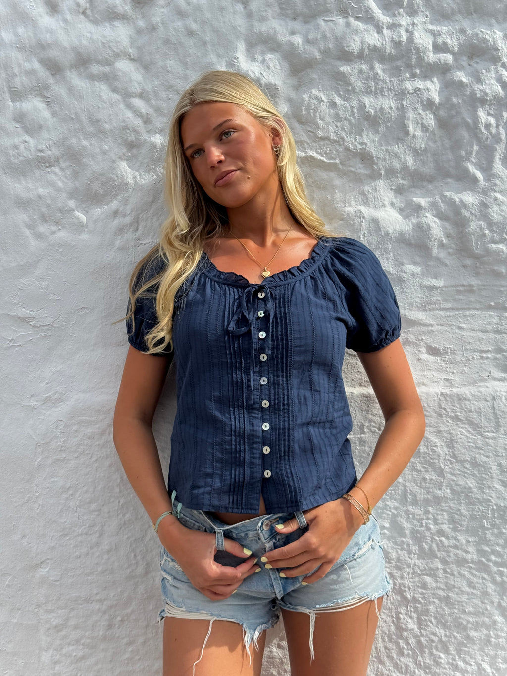 Elodie Blouse - Navy