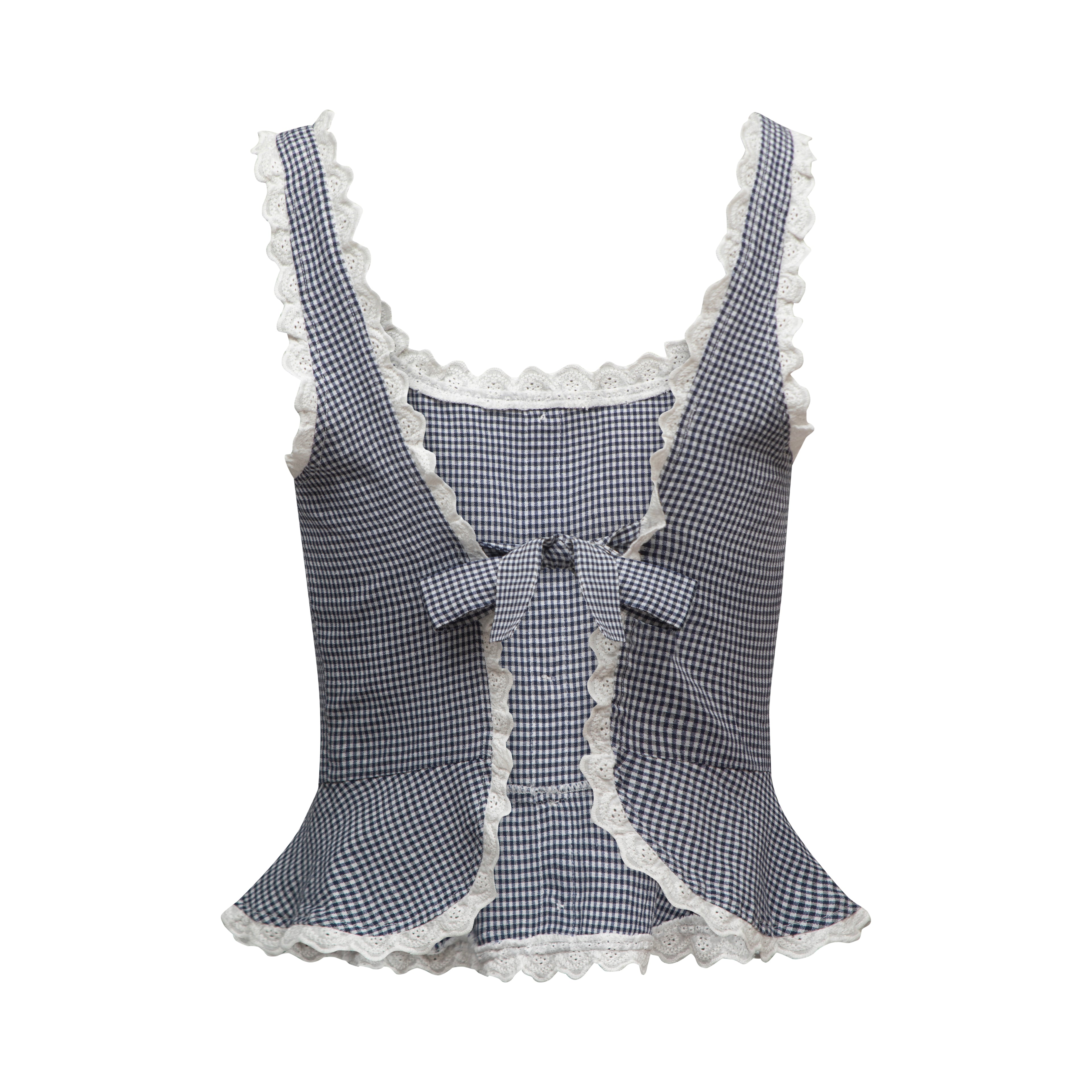 Lola Top - Blue Gingham