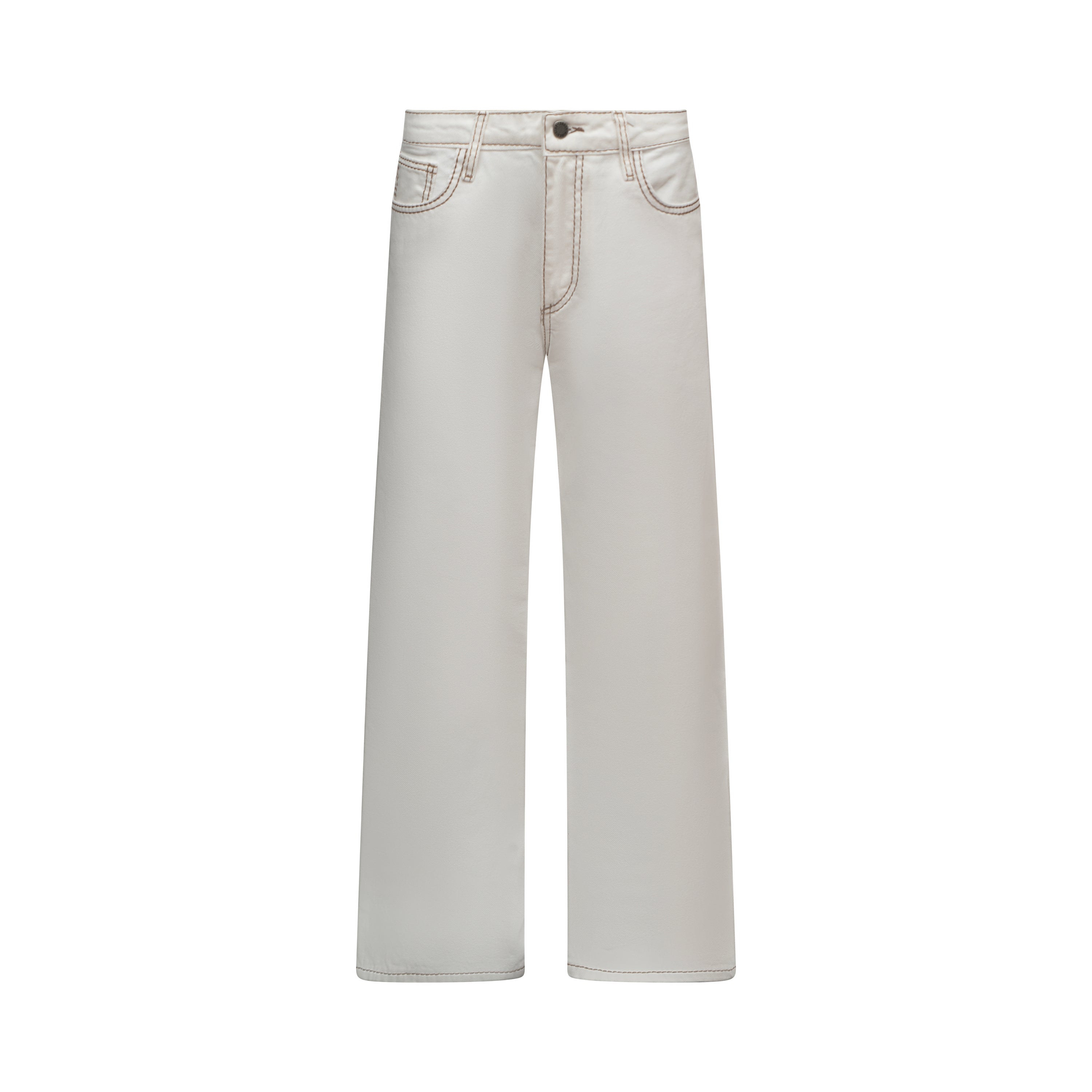 Lila Jeans - White & Brown