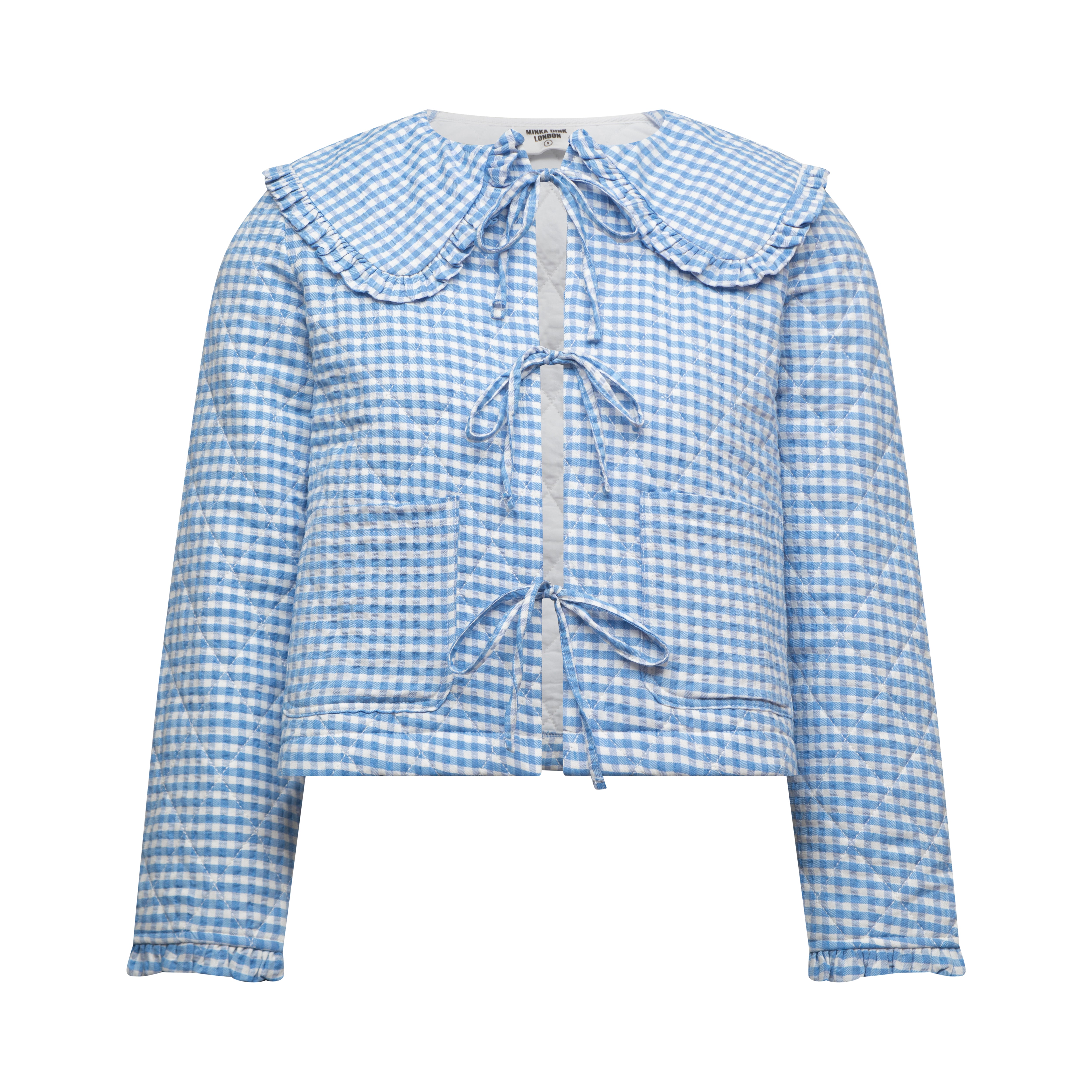 Josie Jacket | Blue Quilted Collared Jacket – Minka Dink London