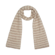 The Evie Scarf - Beige Stripe