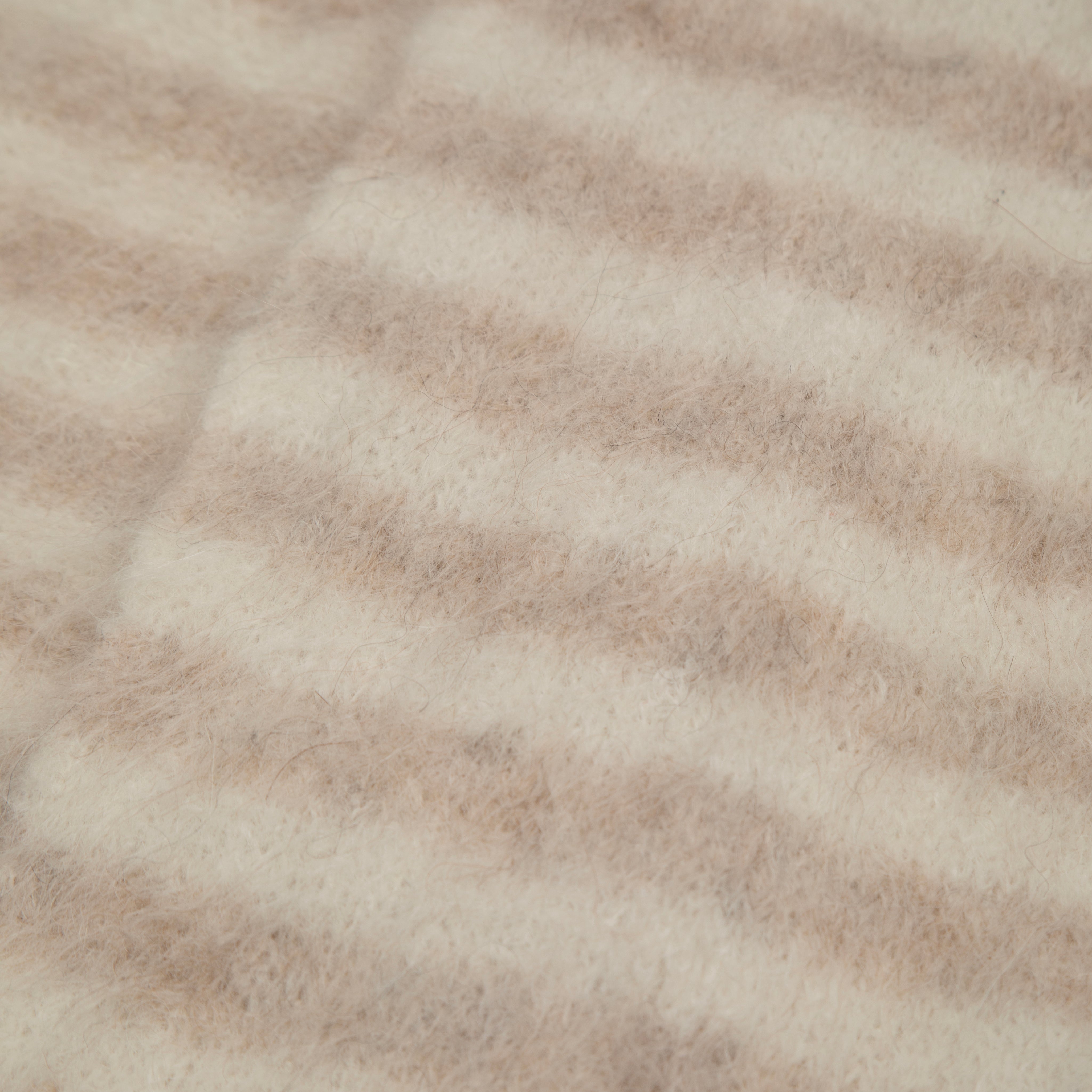 The Evie Scarf - Beige Stripe