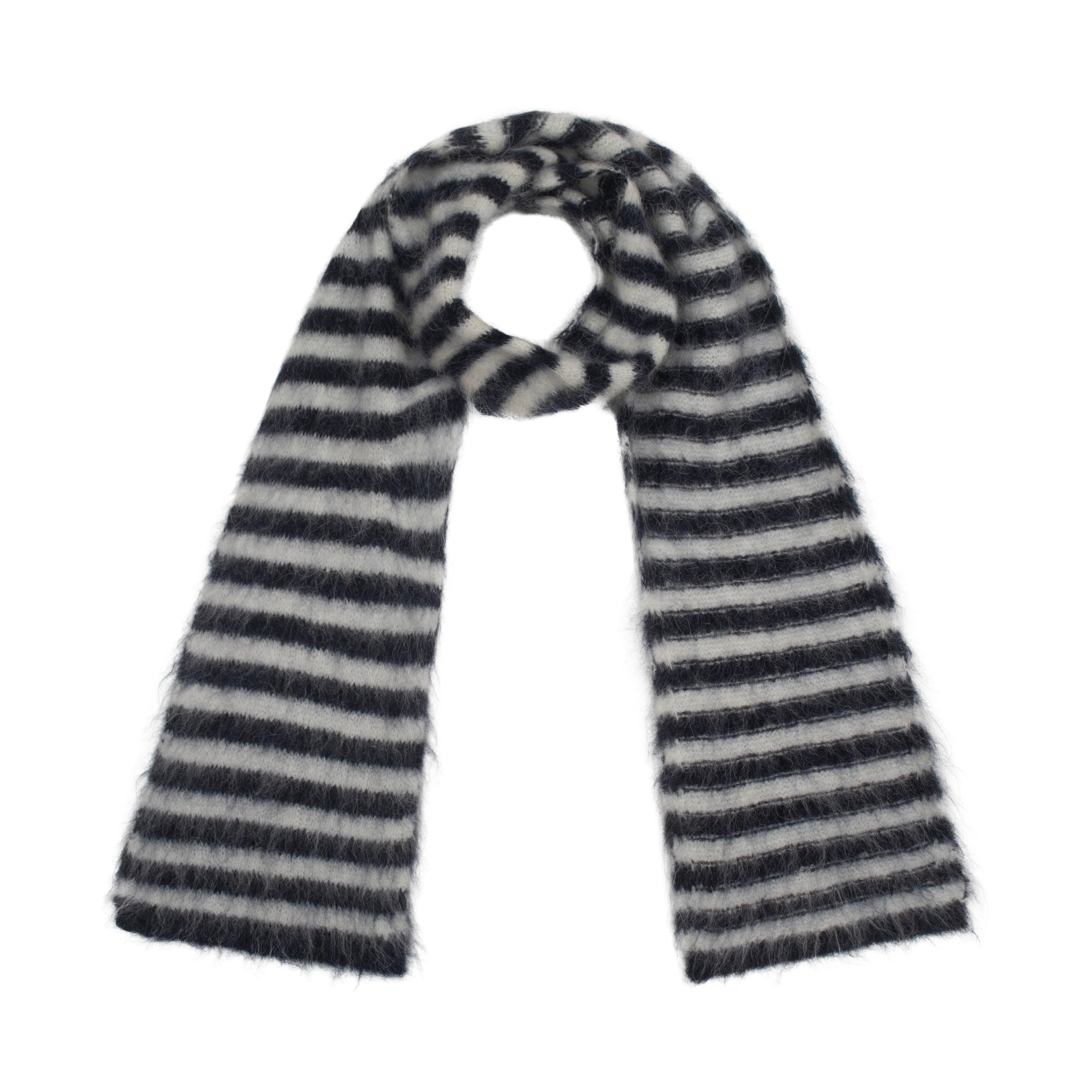 Evie Scarf - Navy Stripe
