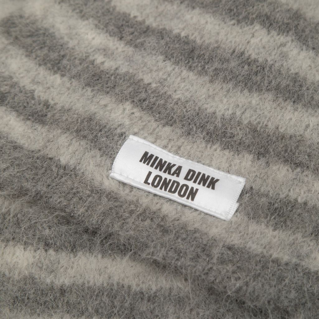 Evie Scarf - Grey Stripe
