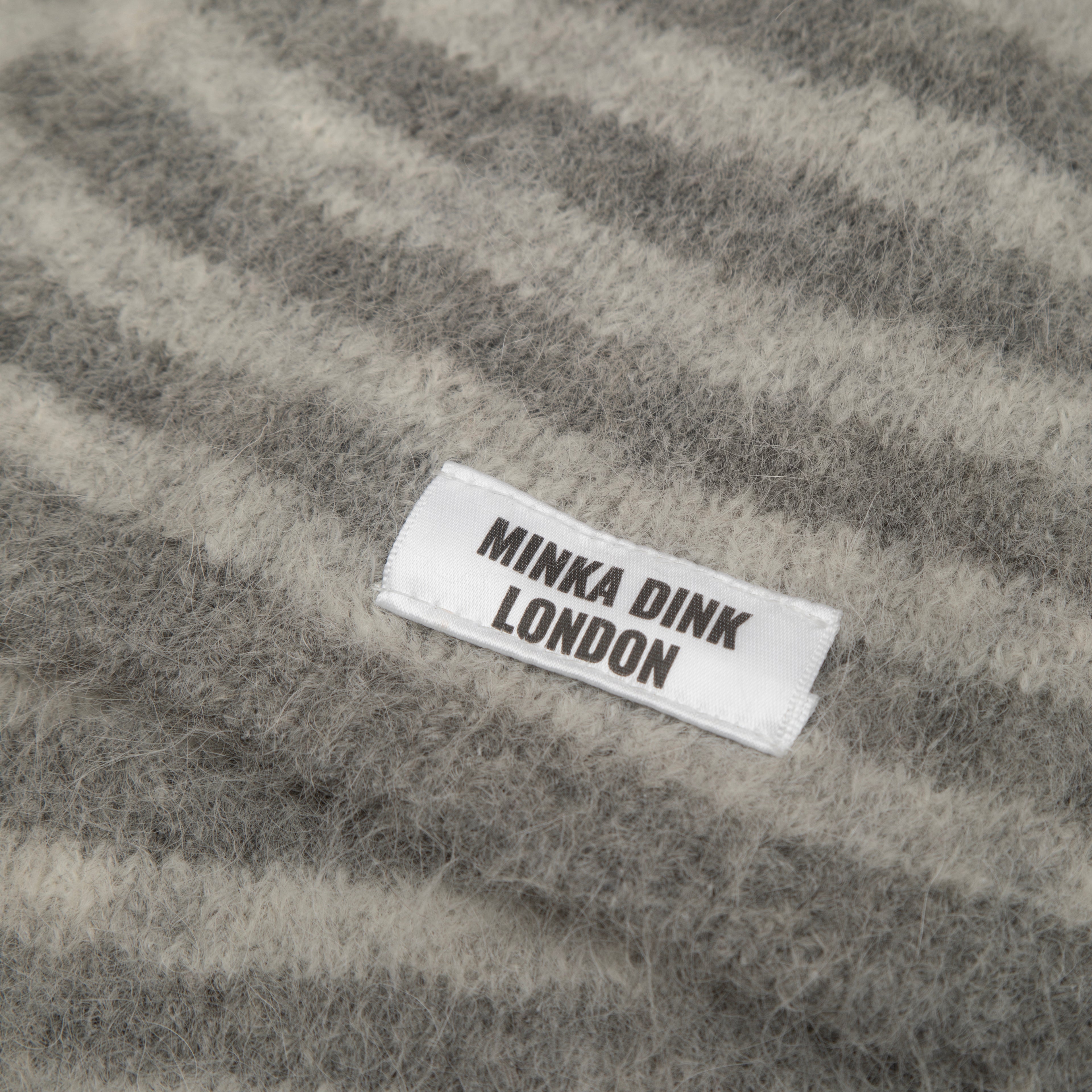 Evie Scarf - Grey Stripe