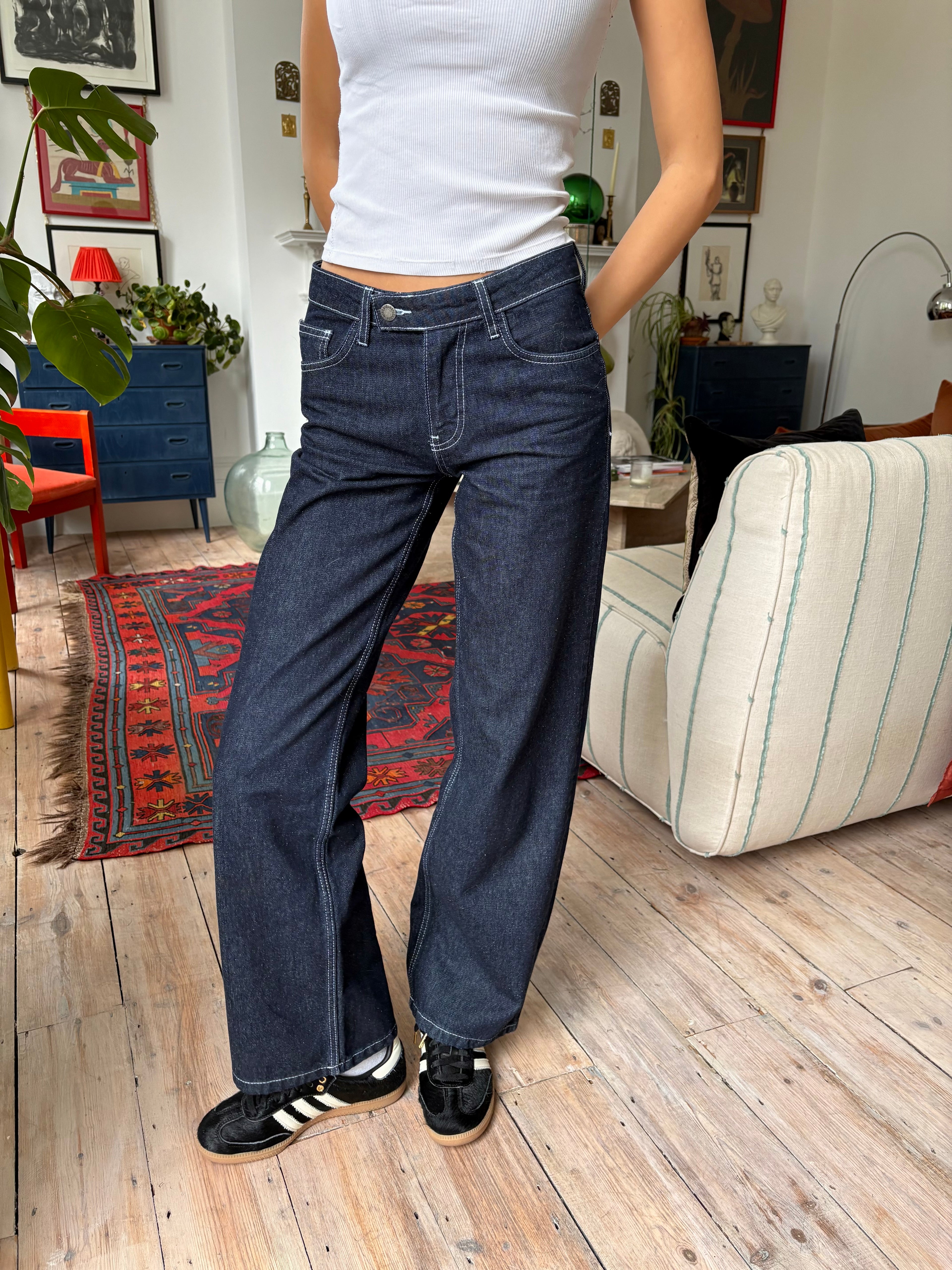 Nina Jeans - Indigo & White