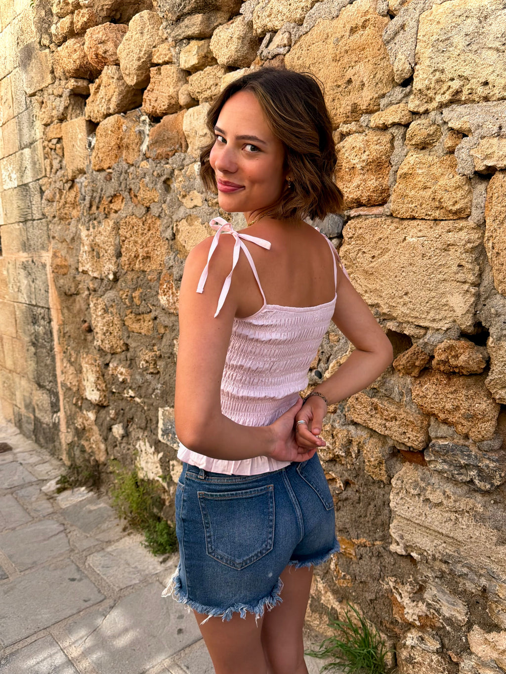 Esme Cami Top - Baby Pink
