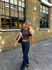 The Nina Jeans - Indigo & White