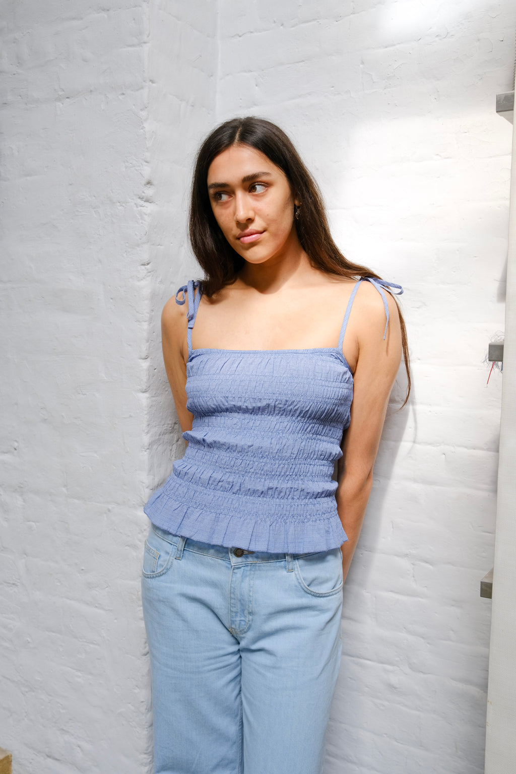 Esme Cami Top - Blue Check