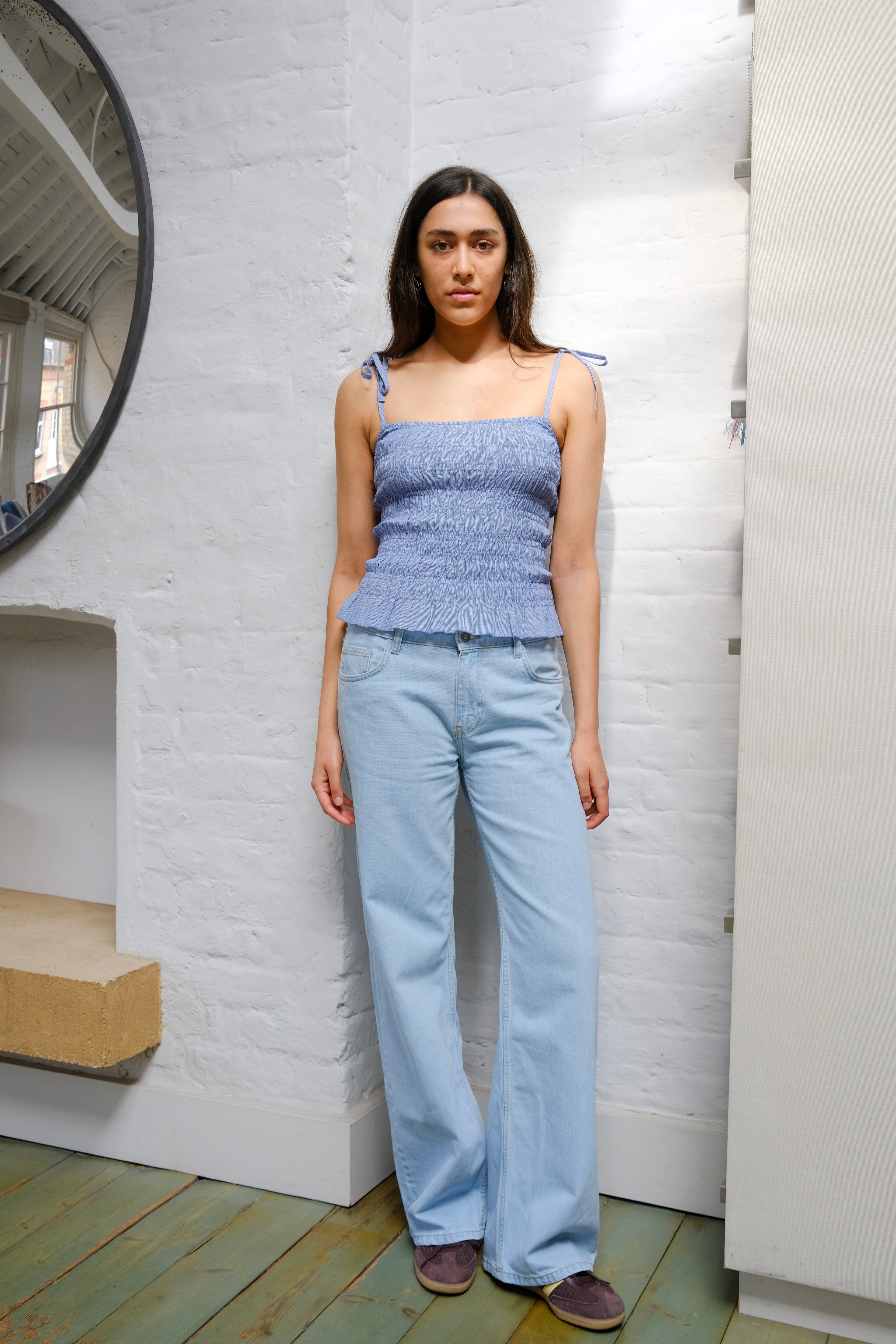 Esme Cami Top - Blue Check