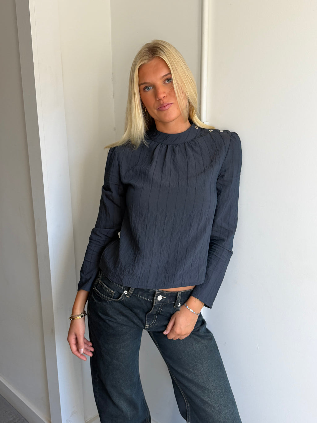Bria Blouse - Navy