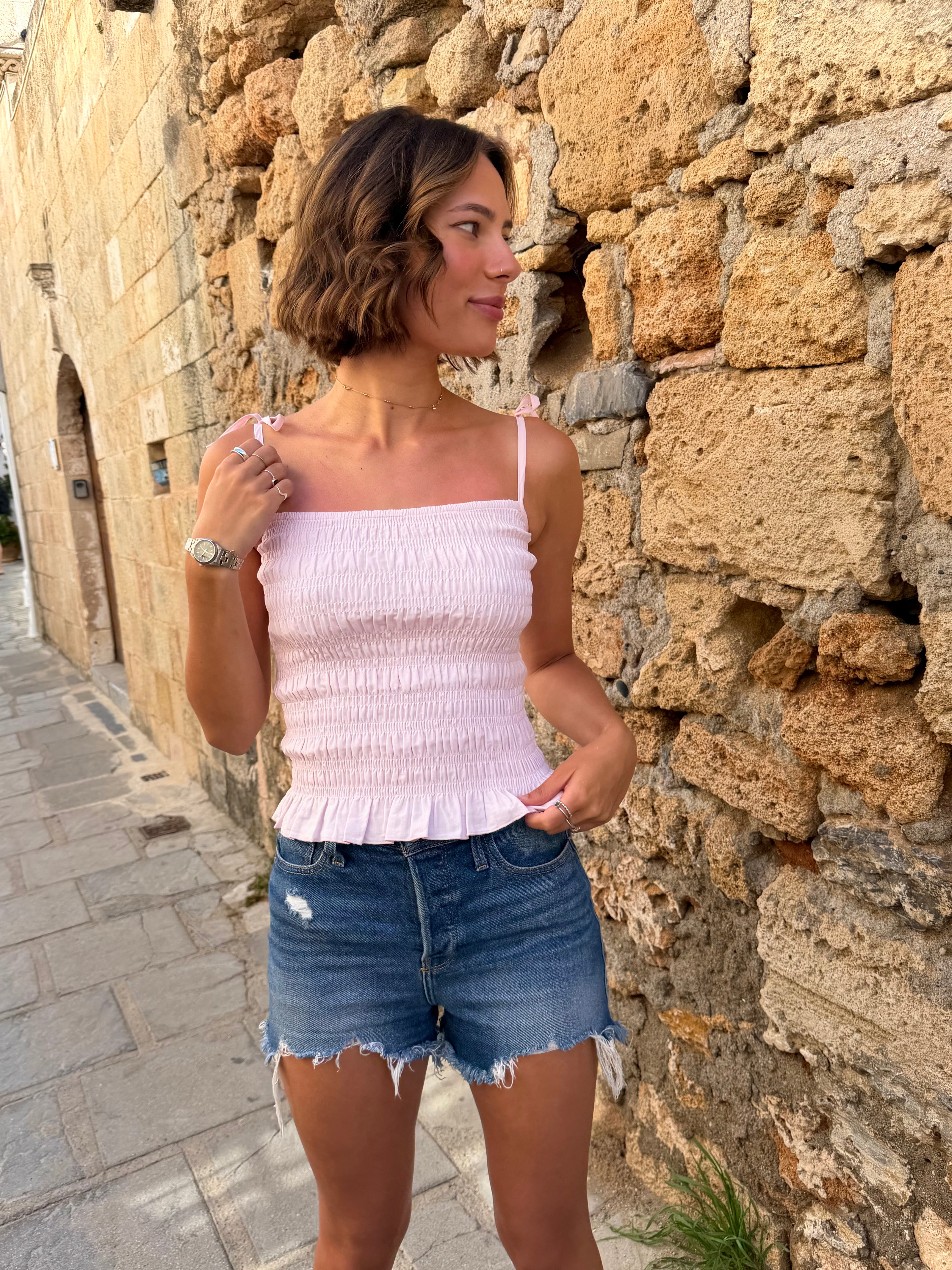 Esme Cami Top - Baby Pink