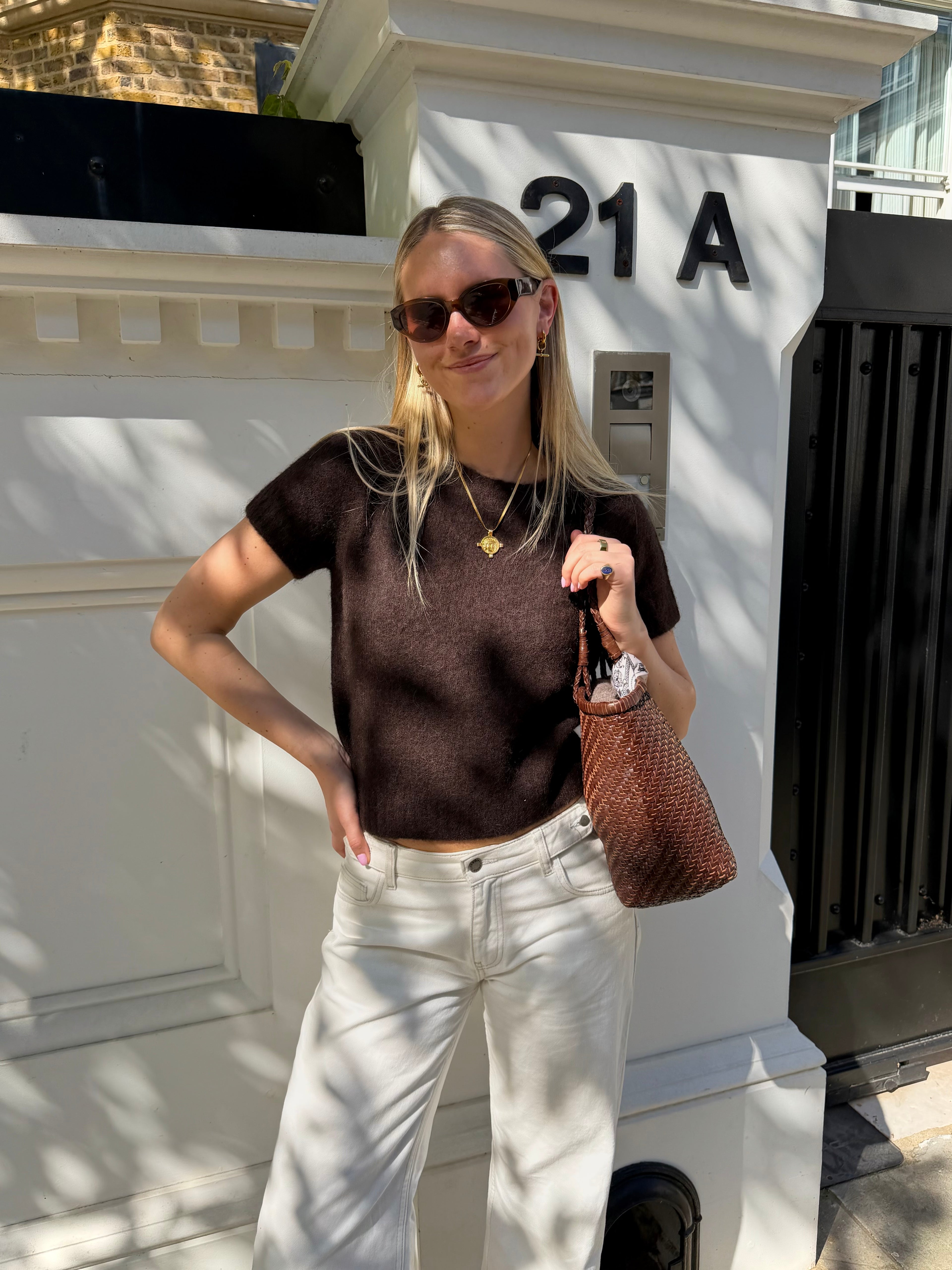 The Short Sleeve Knit - Chocolate