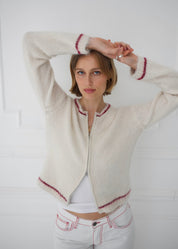 The Dual Zip Jumper - Cream
