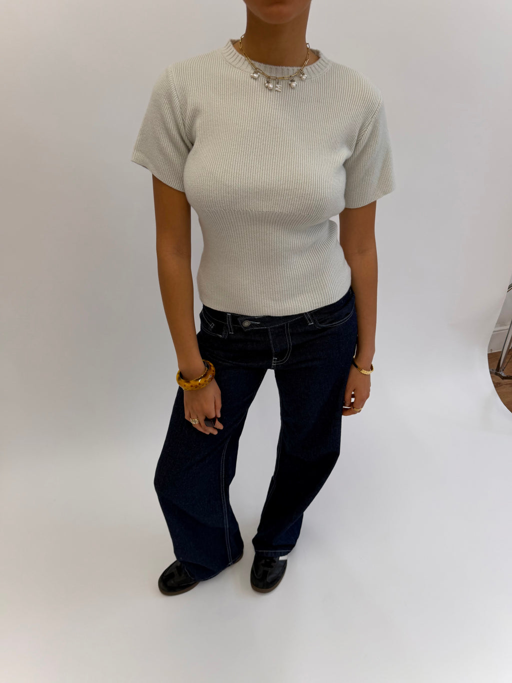 Sofie Knit Top - Duck Egg