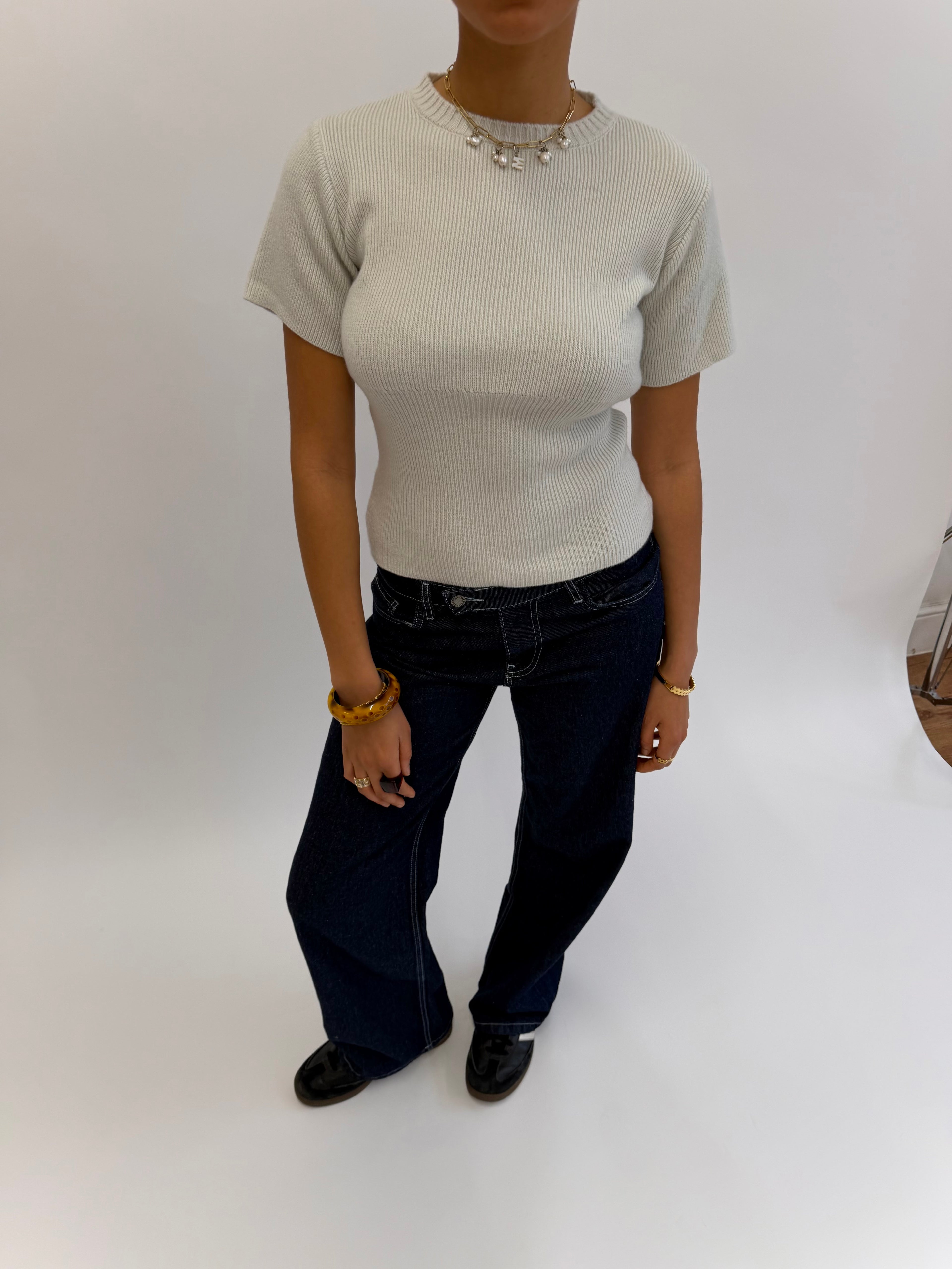 Sofie Knit Top - Duck Egg