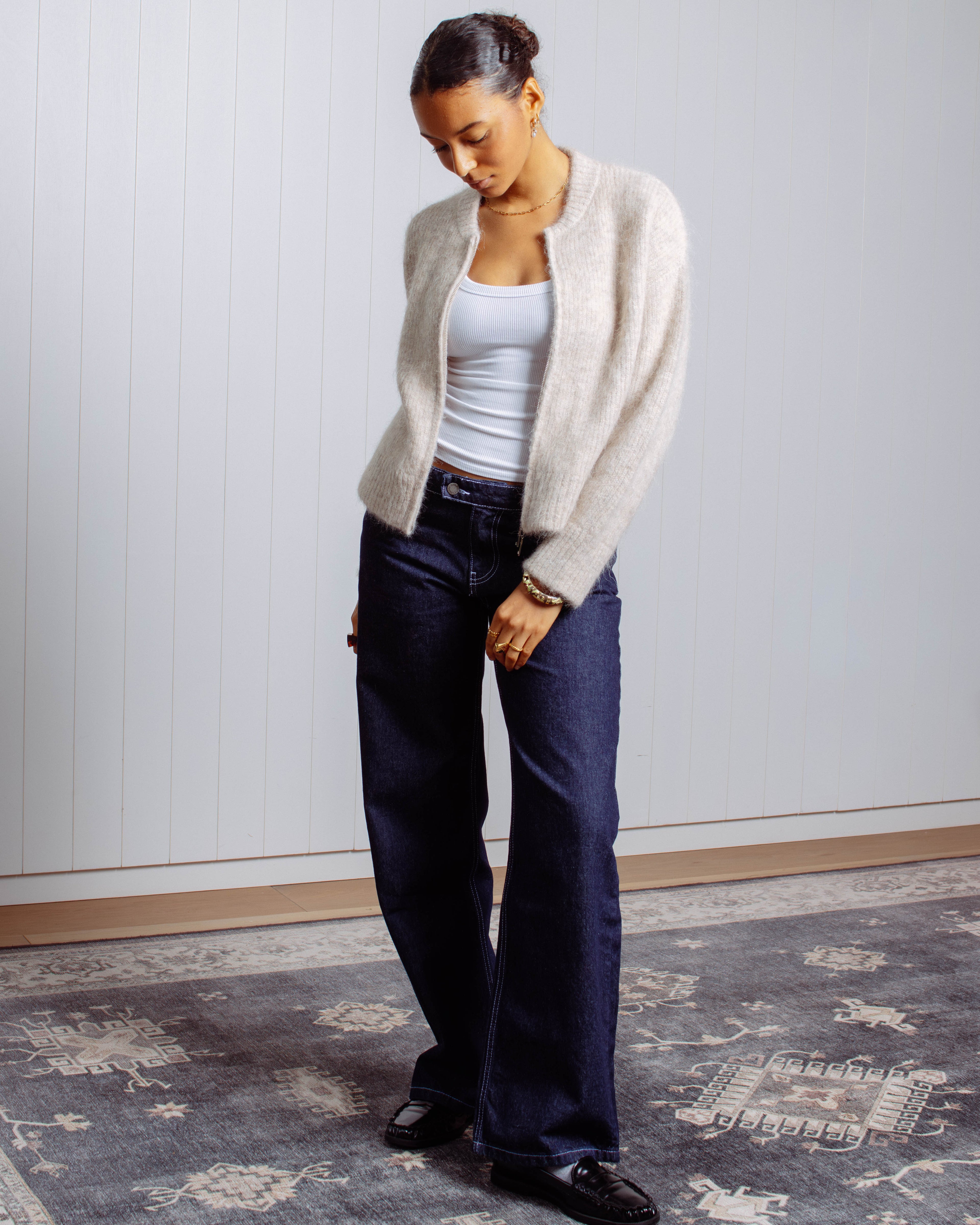 Dual Zip Bomber - Beige