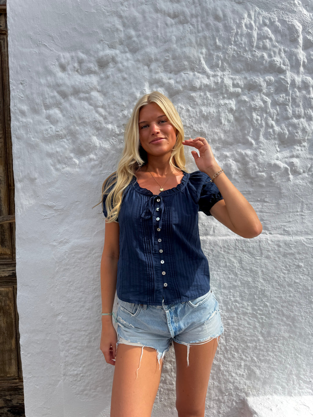 Elodie Blouse - Navy