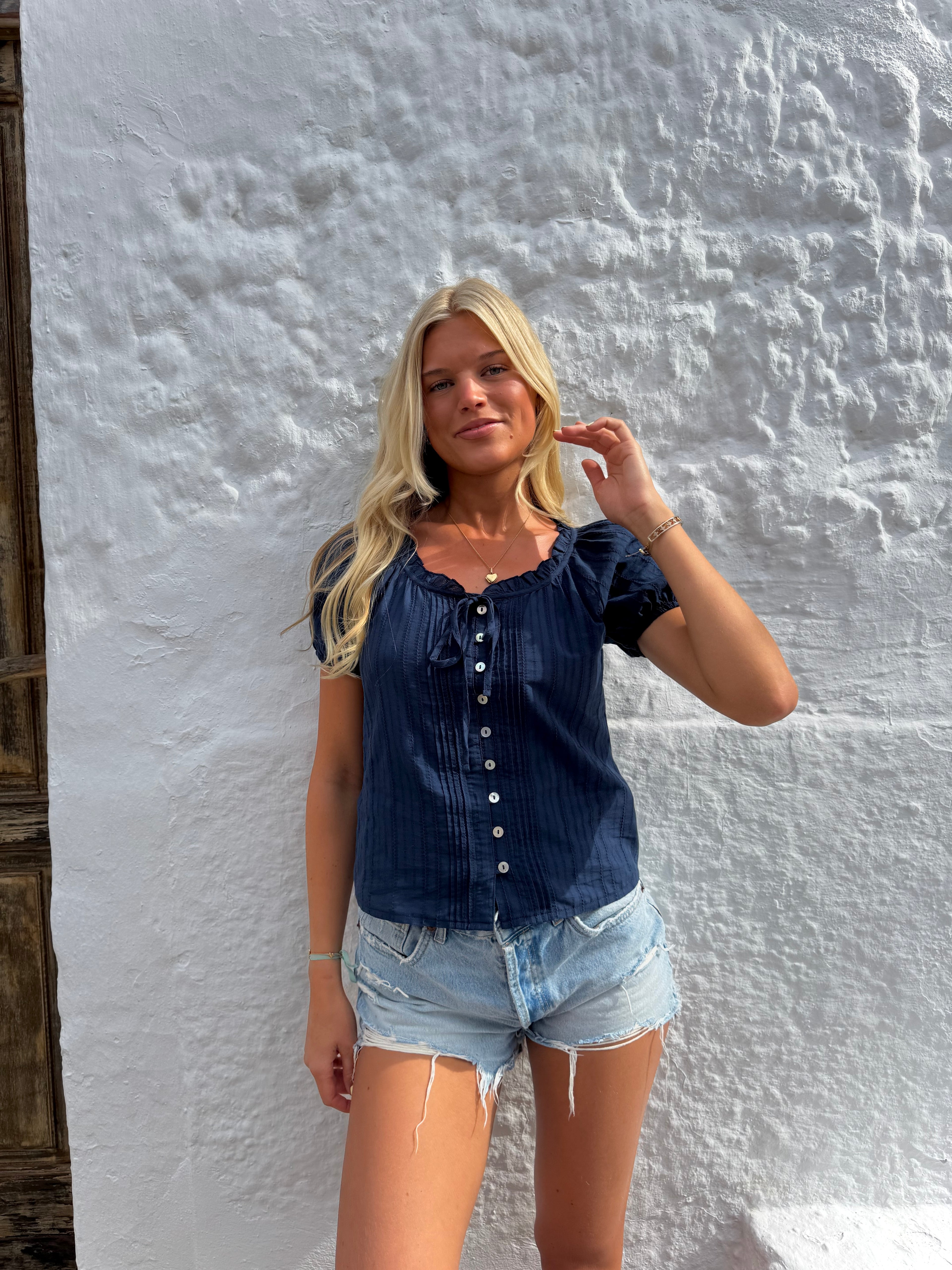 Elodie Blouse - Navy