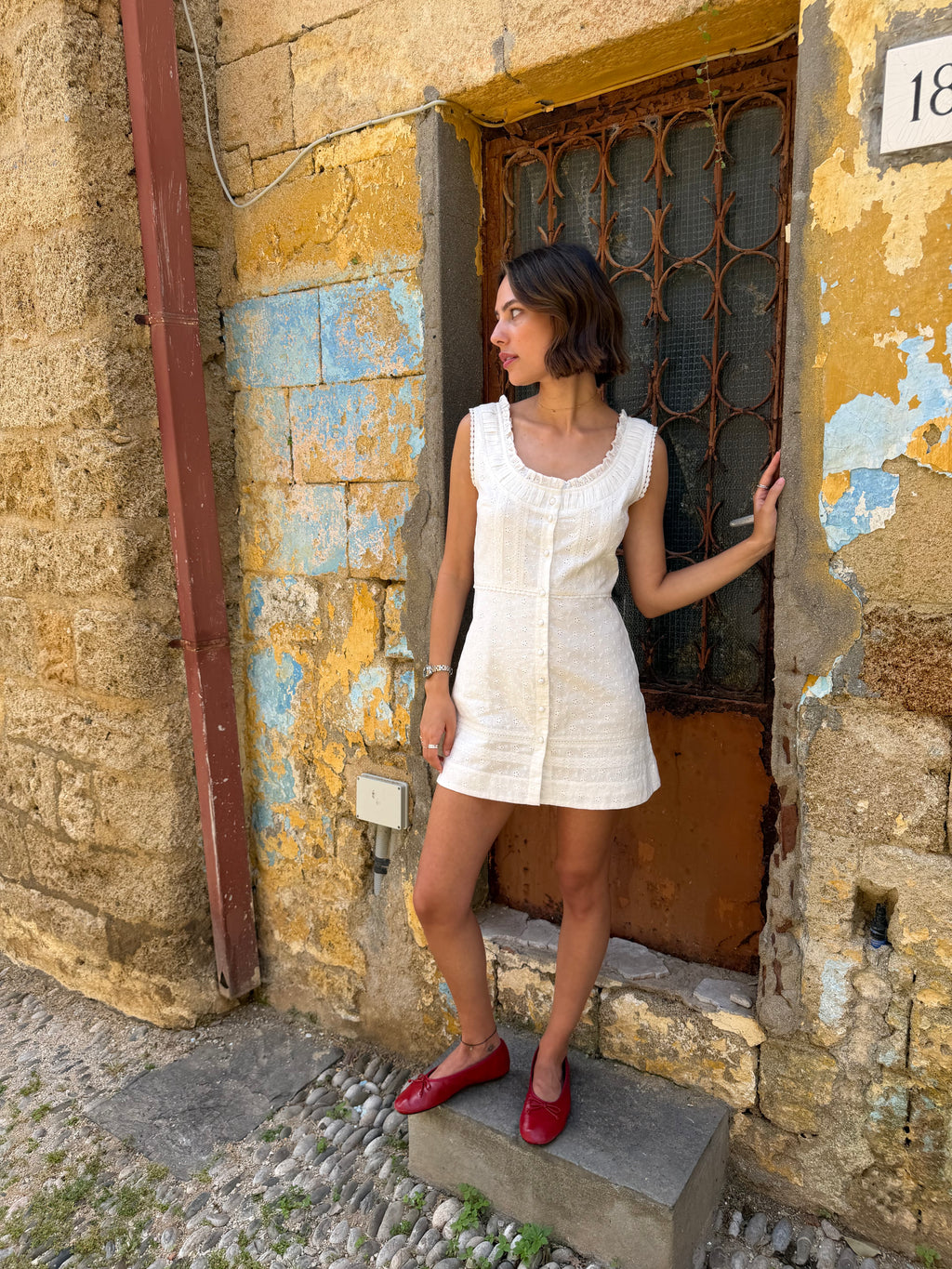 Delia Dress - White