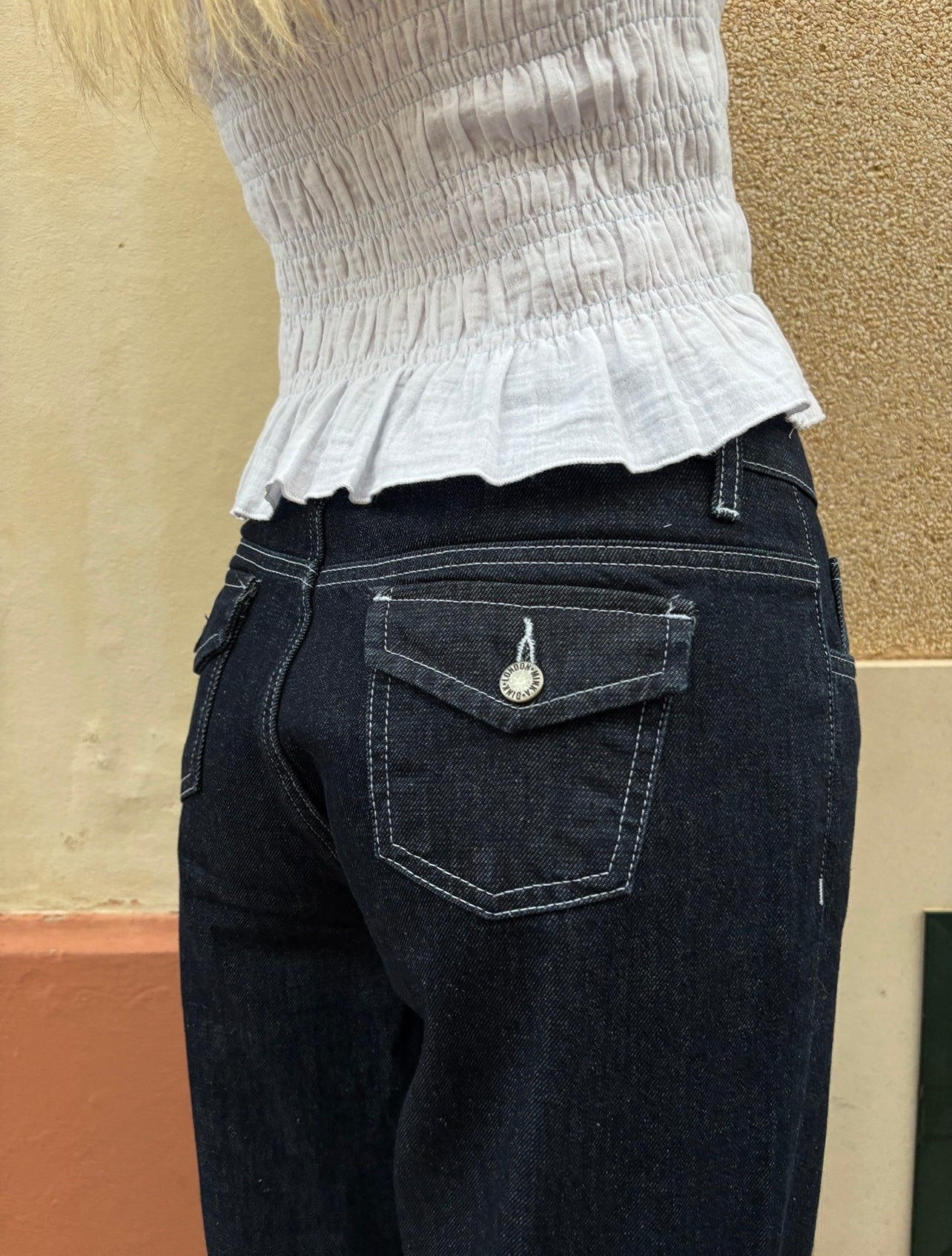 The Nina Jeans - Indigo & White